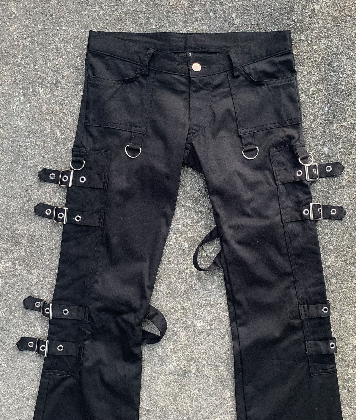 If Six Was Nine Bondage Gothic Punk Unisex Unbrand Flare Pant Made In Japan Size US 28 / EU 44 - 9 Thumbnail