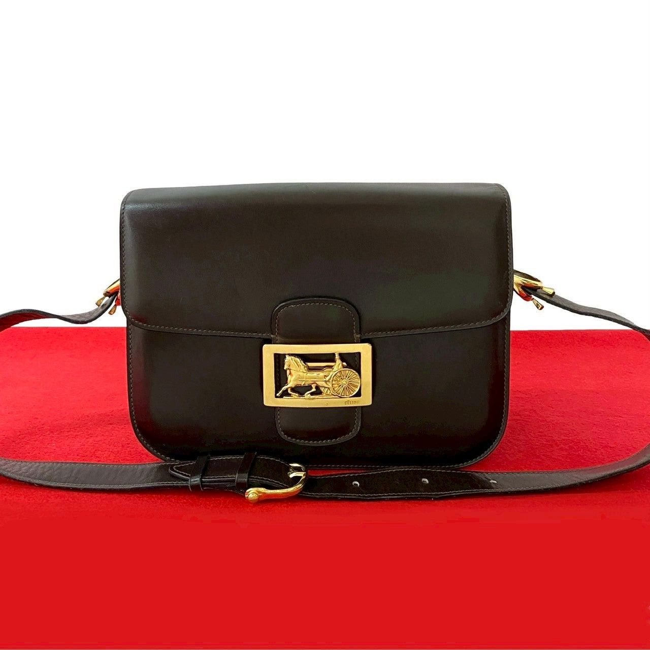 Celine Celine Shoulder Bag Brown Leather Size ONE SIZE - 1 Thumbnail
