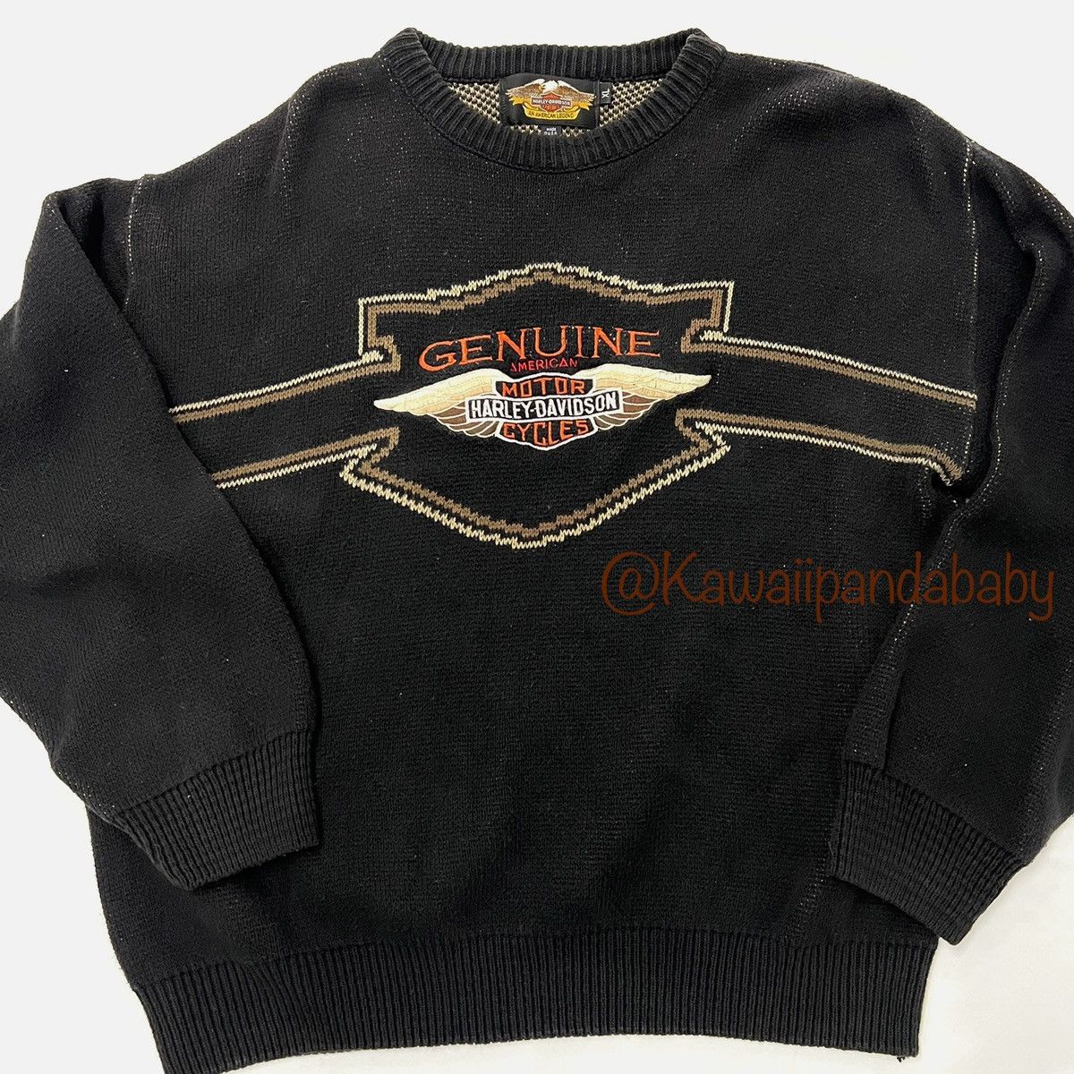 Harley Davidson Vintage Harley Davidson Sweater Size US XL / EU 56 / 4 - 1 Thumbnail