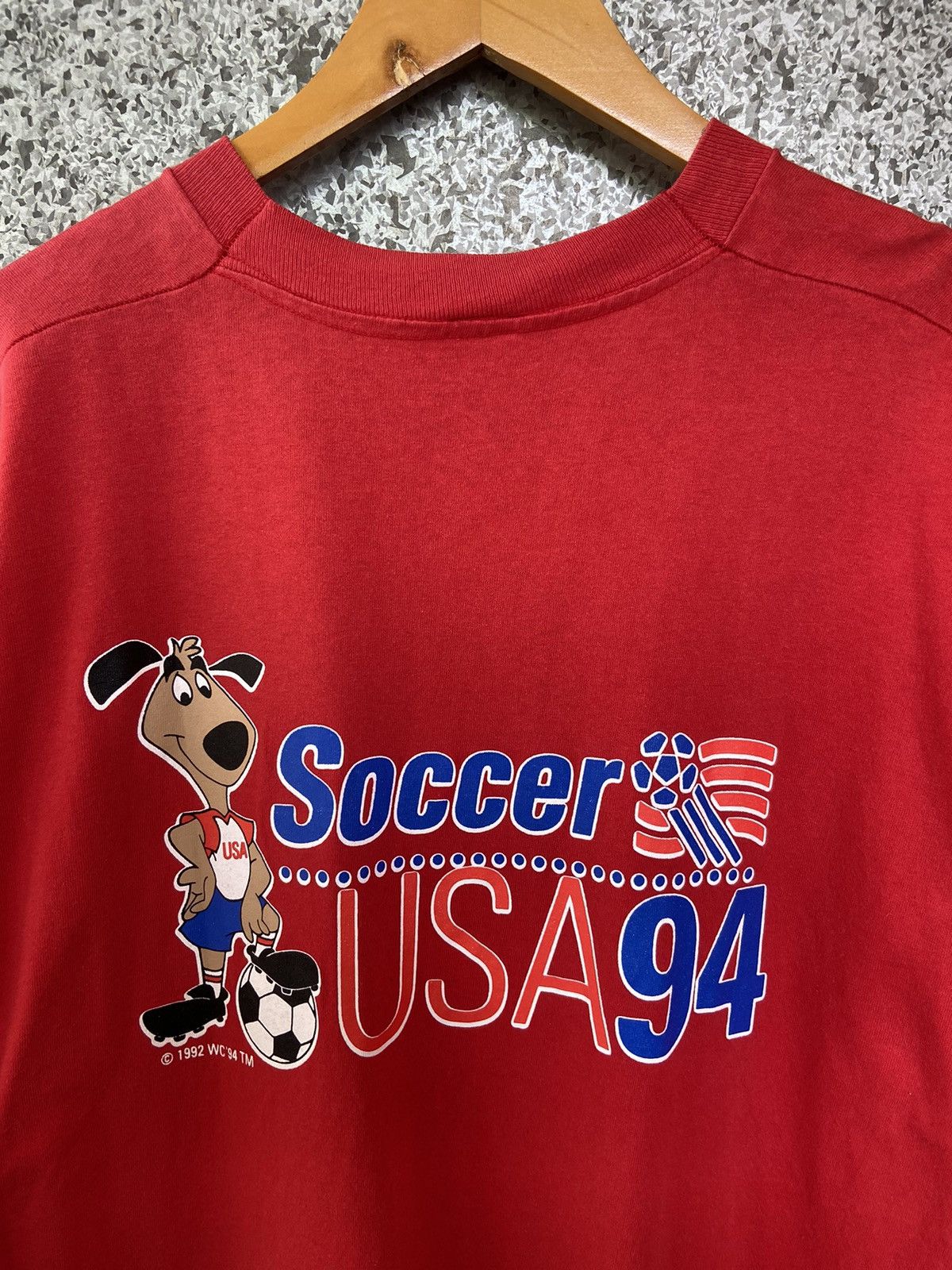 Vintage 🔥 Vintage 90s Vtg World cup t shirt soccer USA 1994 Size US XL / EU 56 / 4 - 2 Thumbnail