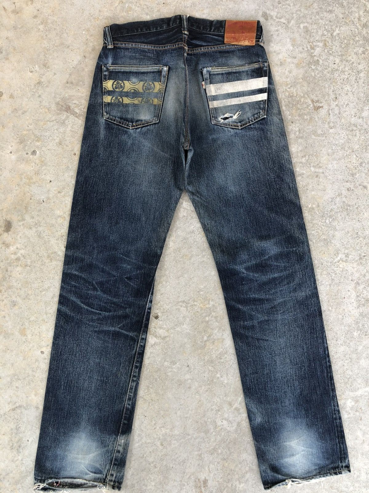 Momotaro Jeans Momotaro 0905SP Selvedge Denim Distressed Jeans Size US 31 - 1 Thumbnail