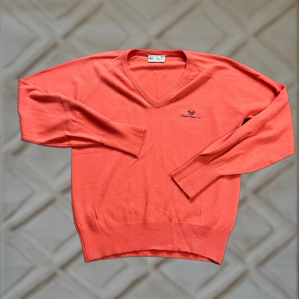 Vintage VINTAGE Pickering Mens Sweater Pullover Knit Casual Fall Winter Spring Summer Long Sleeve Orange M Size US M / EU 48-50 / 2 - 1 Thumbnail