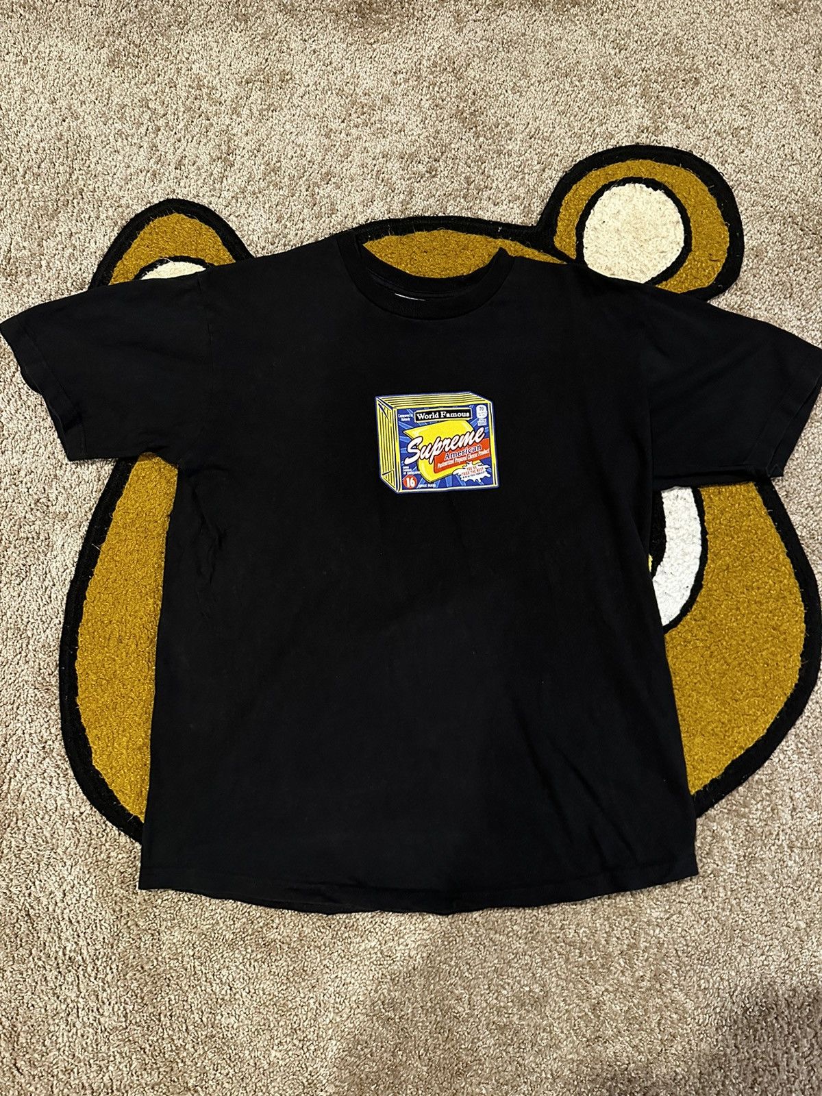 Supreme Cheese outlets Tee in Black