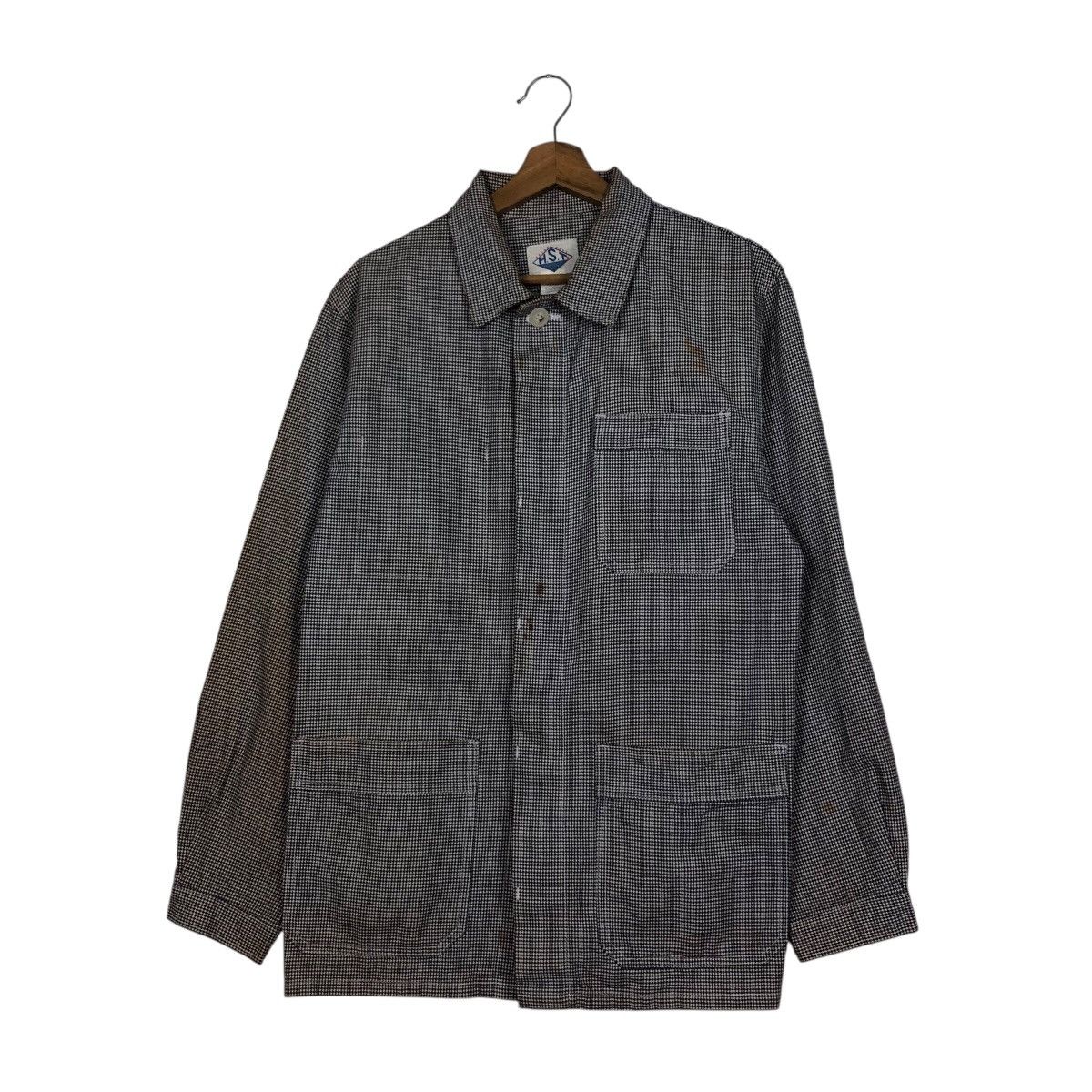 Vintage Vintage H.S.T. Equipment Uniform Houndstooth Coat Size US M / EU 48-50 / 2 - 2 Thumbnail