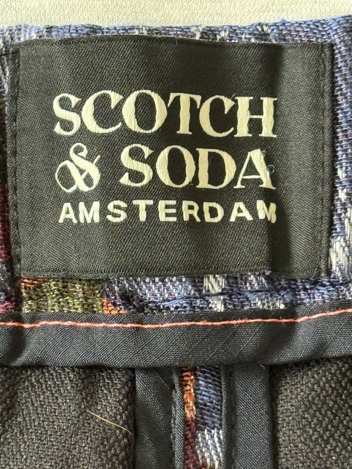 Scotch & Soda Jacquard Tapered Trousers – Abstract Motif, Structured Fit Size US 33 - 7 Thumbnail