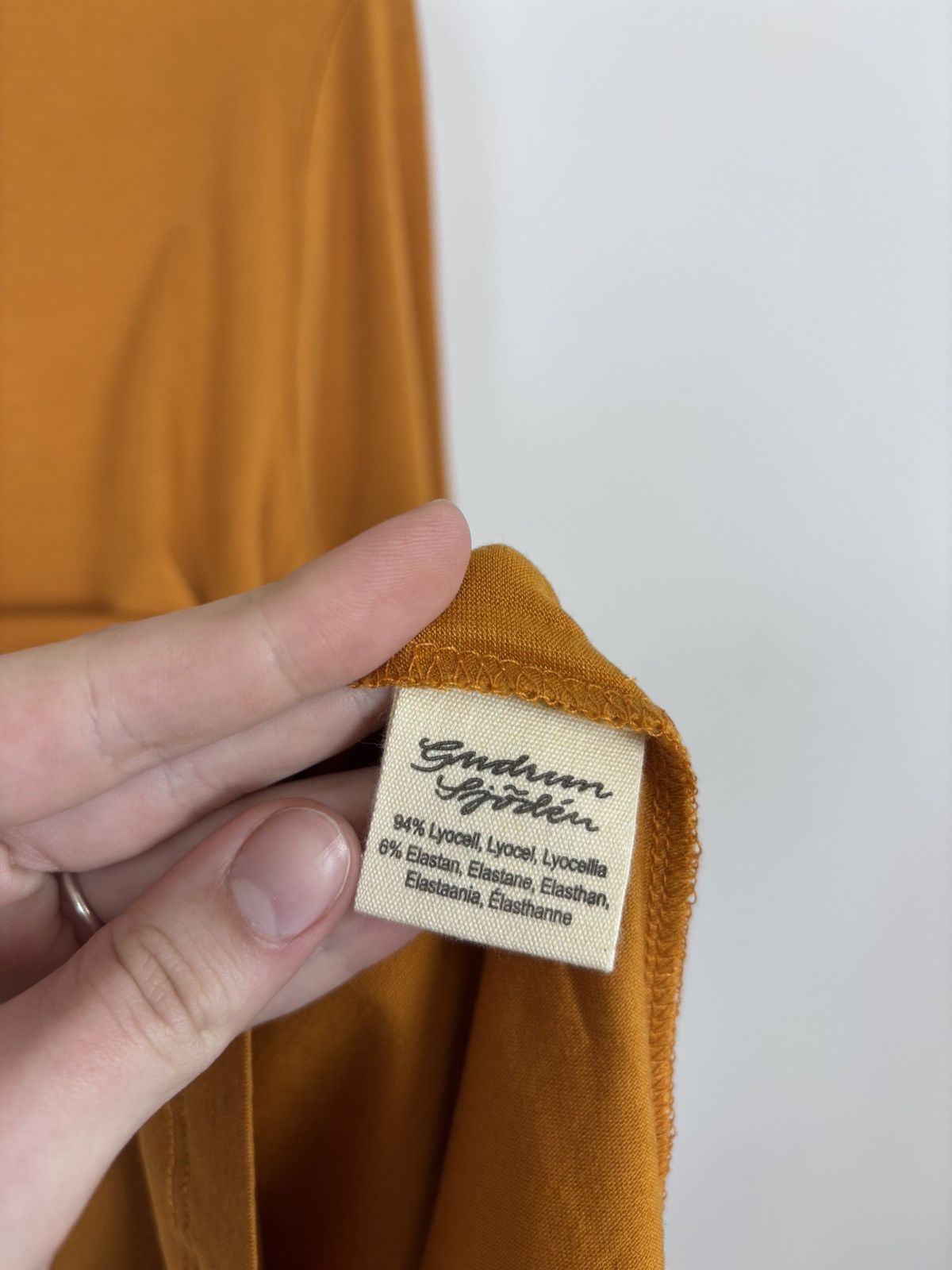 Gudrun Sjoden Gudrun Sjoden NWT Women’s Orange Lyocell Polo Neck Top Size L / US 10 / IT 46 - 11 Thumbnail