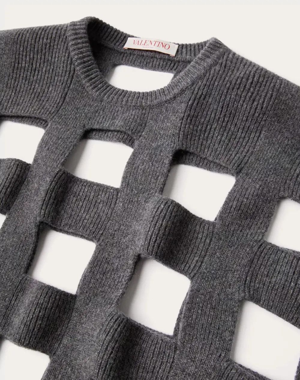Valentino o1s1wg111125 Wool Jumper Sweater in Gray Size S / US 4 / IT 40 - 4 Thumbnail