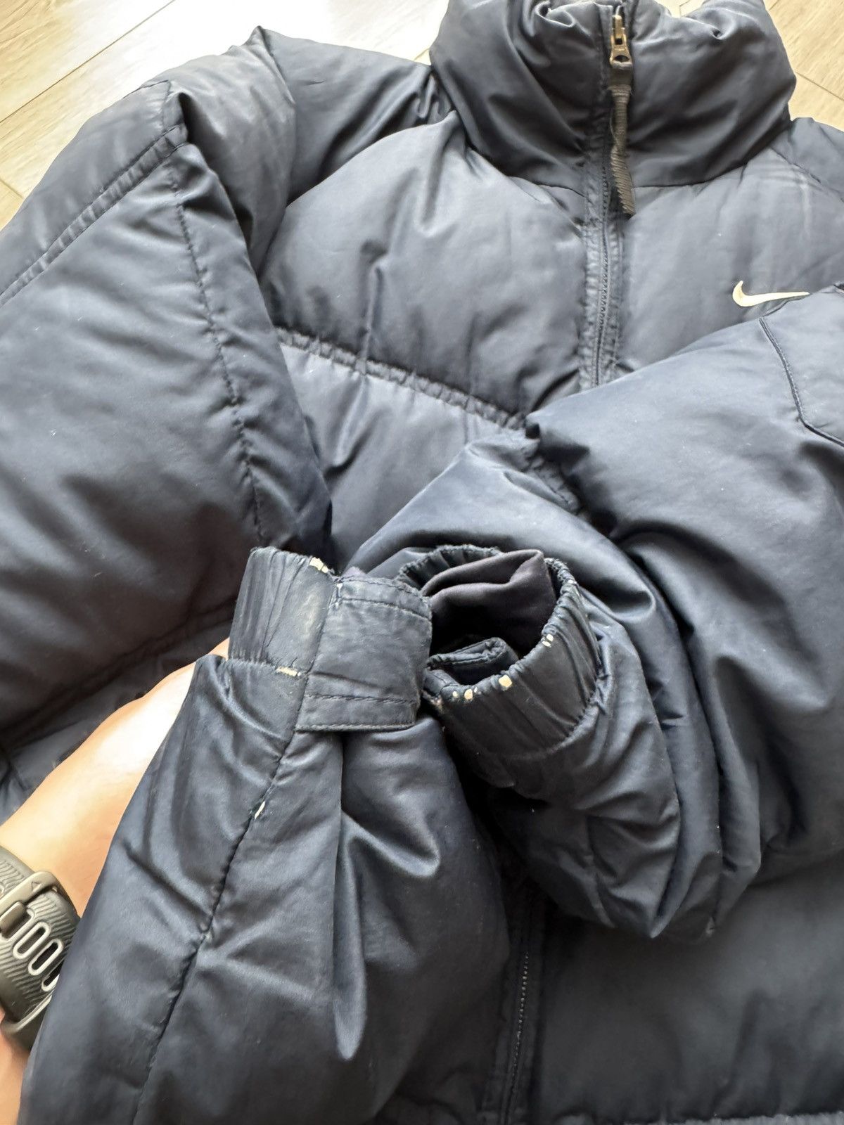 Nike Vintage Nike Puffer Jacket 00s Mini Swoosh Y2K Rap Size US L / EU 52-54 / 3 - 7 Thumbnail