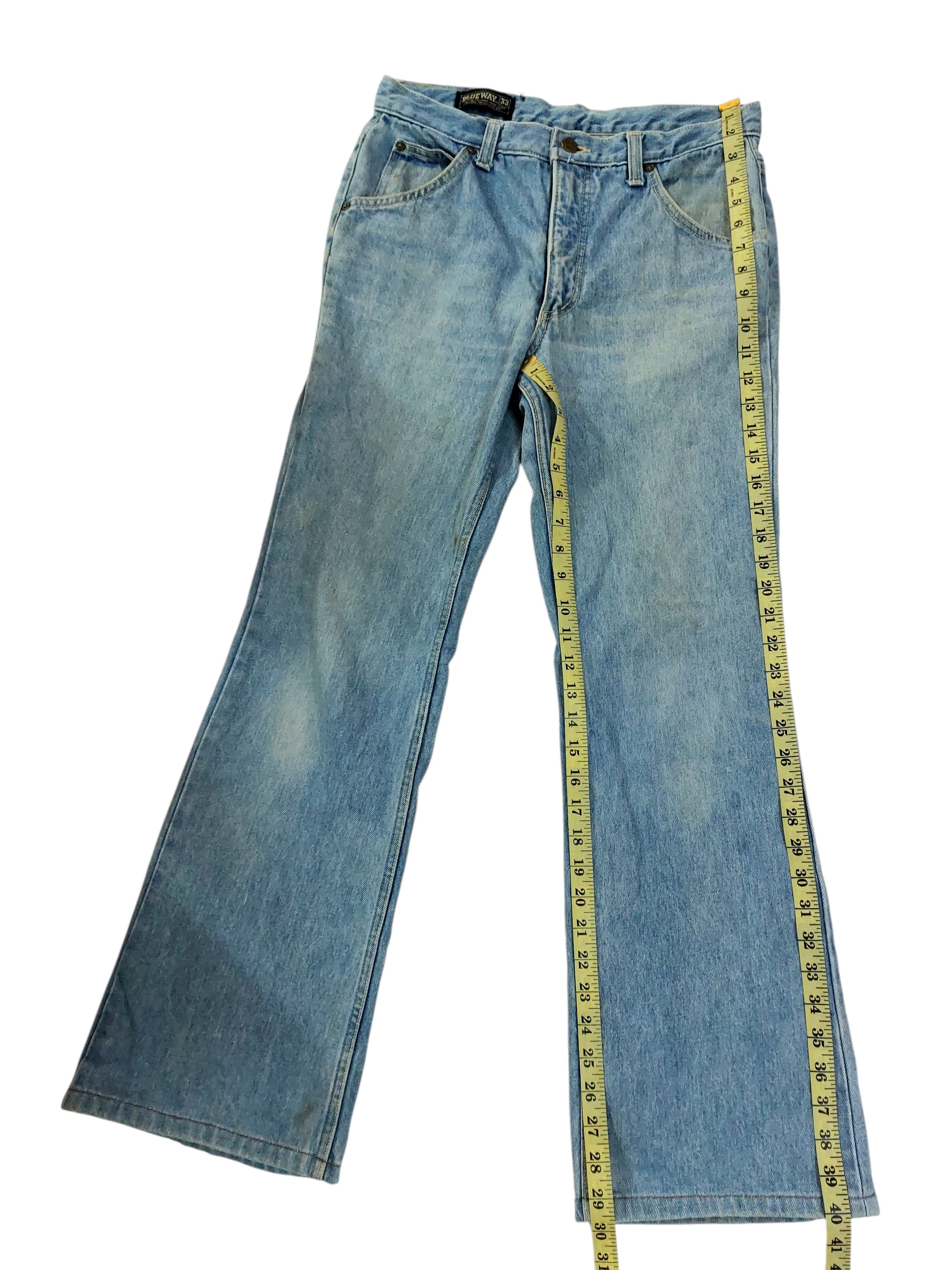 Vintage 🔥Super Flare Blueway Japan Made Classic Denim Size US 30 / EU 46 - 13 Thumbnail
