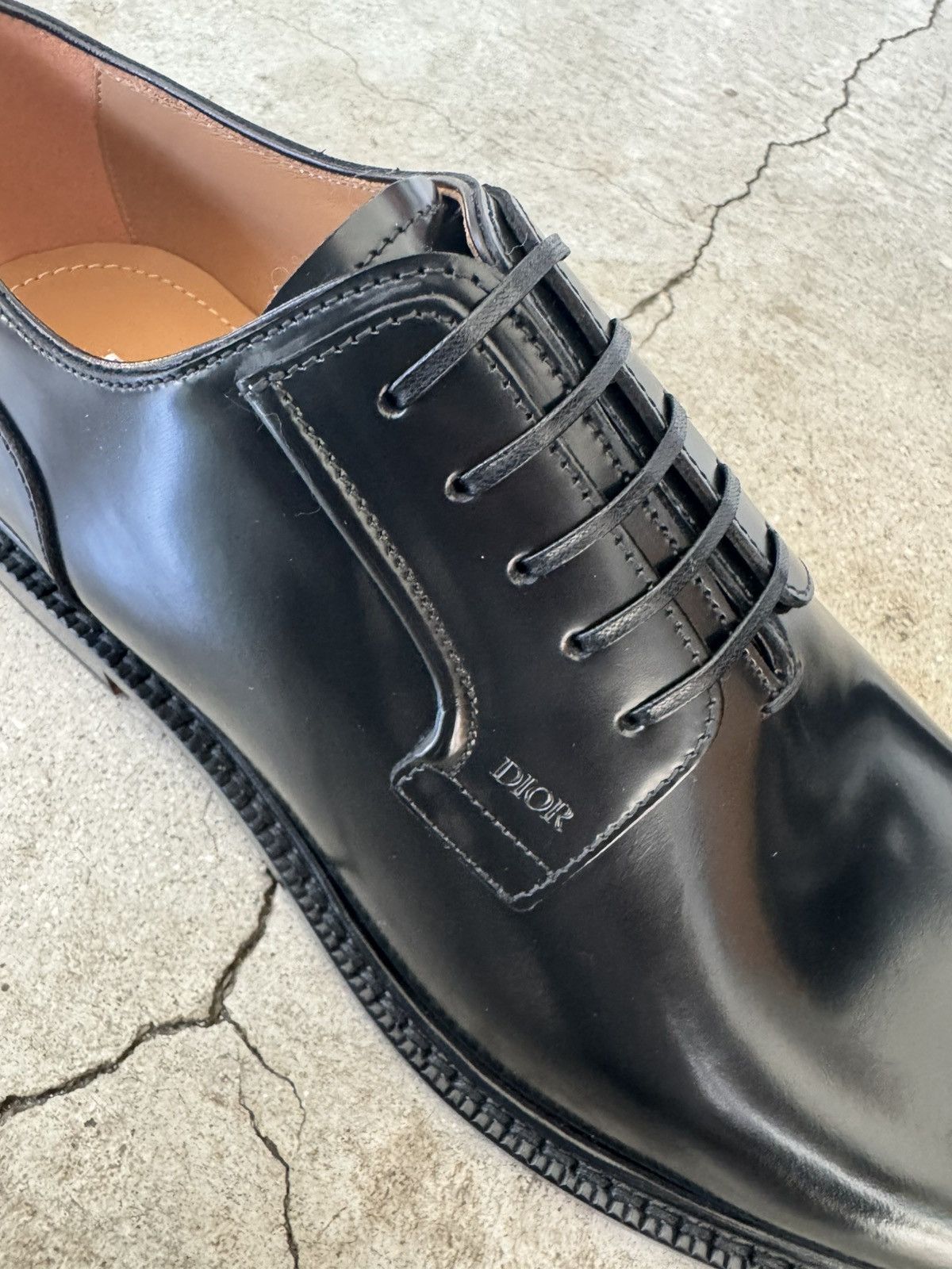 Christian Dior Monsieur DIOR POLISHED LAMB LEATHER EVIDENCE DERBY SHOE Size US 9 / EU 42 - 3 Thumbnail