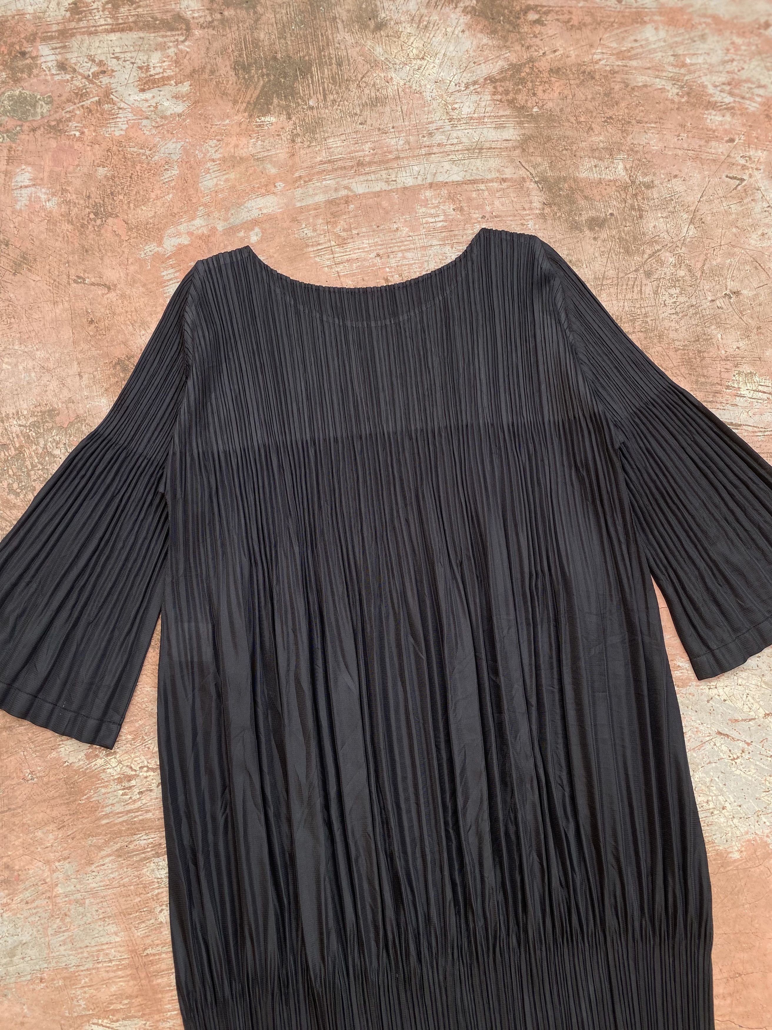Issey Miyake × Vintage 💥Pleats Please Issey Miyake Mini Dress Size L / US 10 / IT 46 - 3 Thumbnail