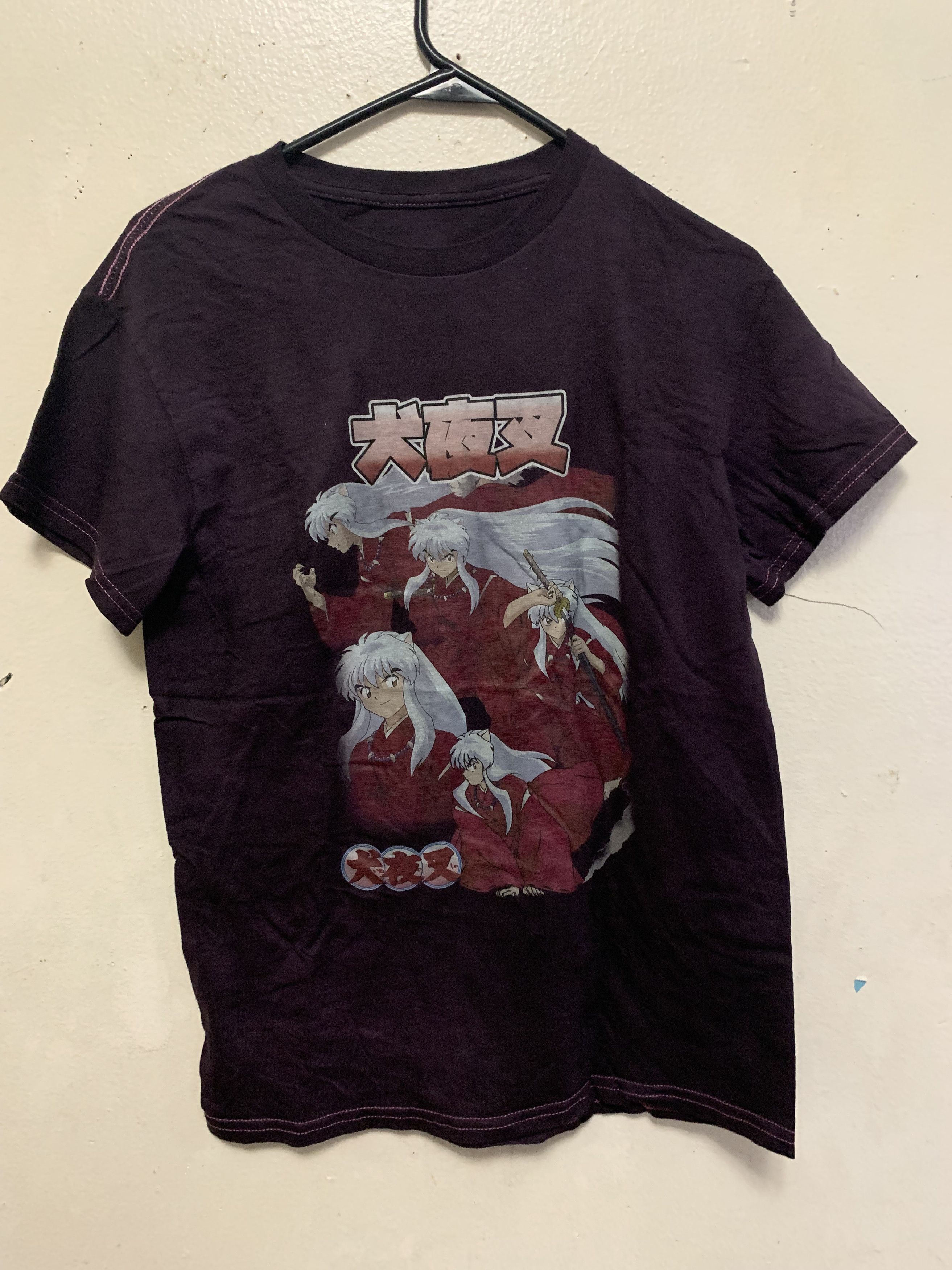 Anime INUYASHA Graphic Print Tee ⊛ BURGUNDY ⊛ Brand New Size US S / EU 44-46 / 1 - 1 Thumbnail