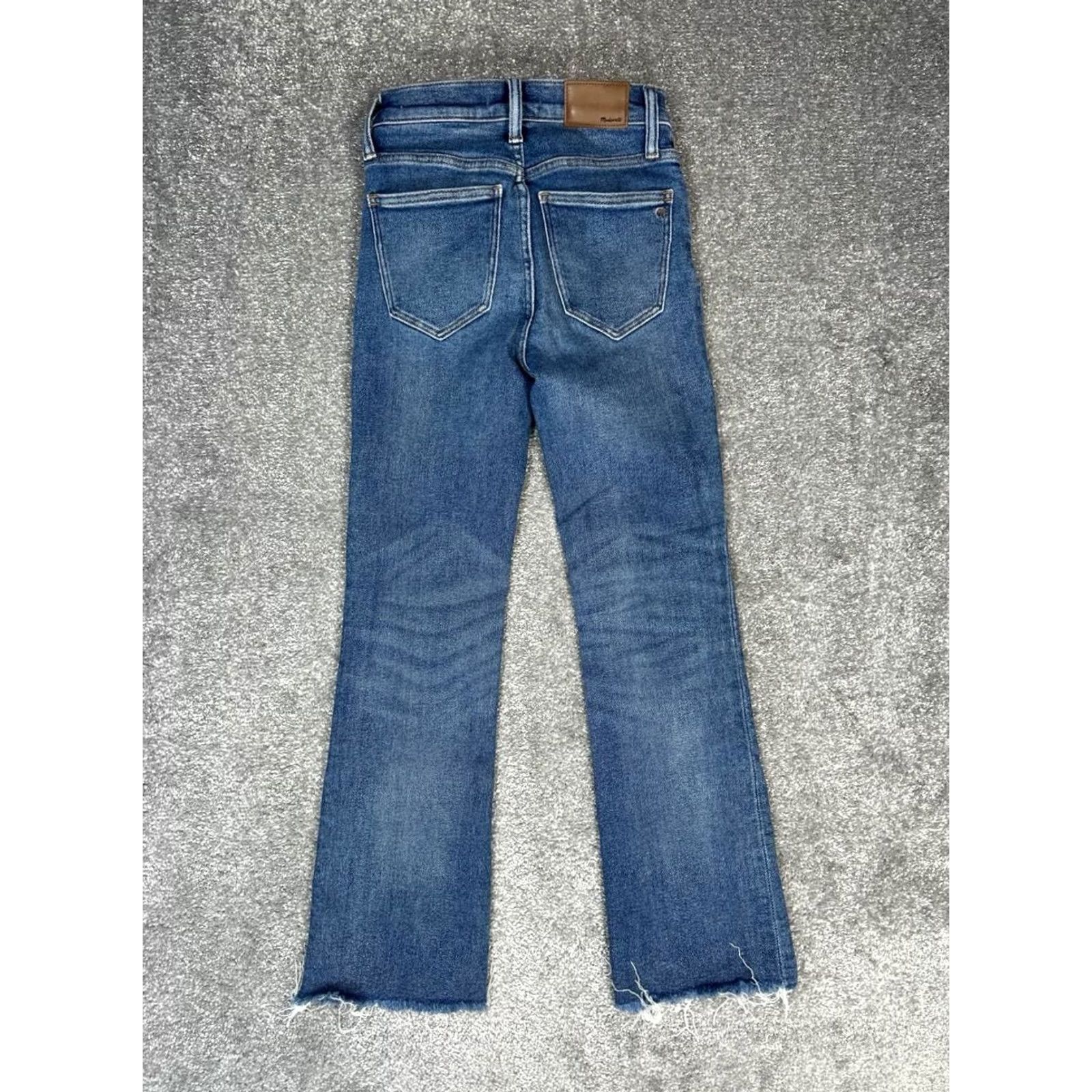 Madewell Madewell Jeans Womens 24 Blue Cali Demi Boot Women Logo Frayed Hem Fleetwood Wash 24x27 Size 42" / US 20 - 2 Thumbnail