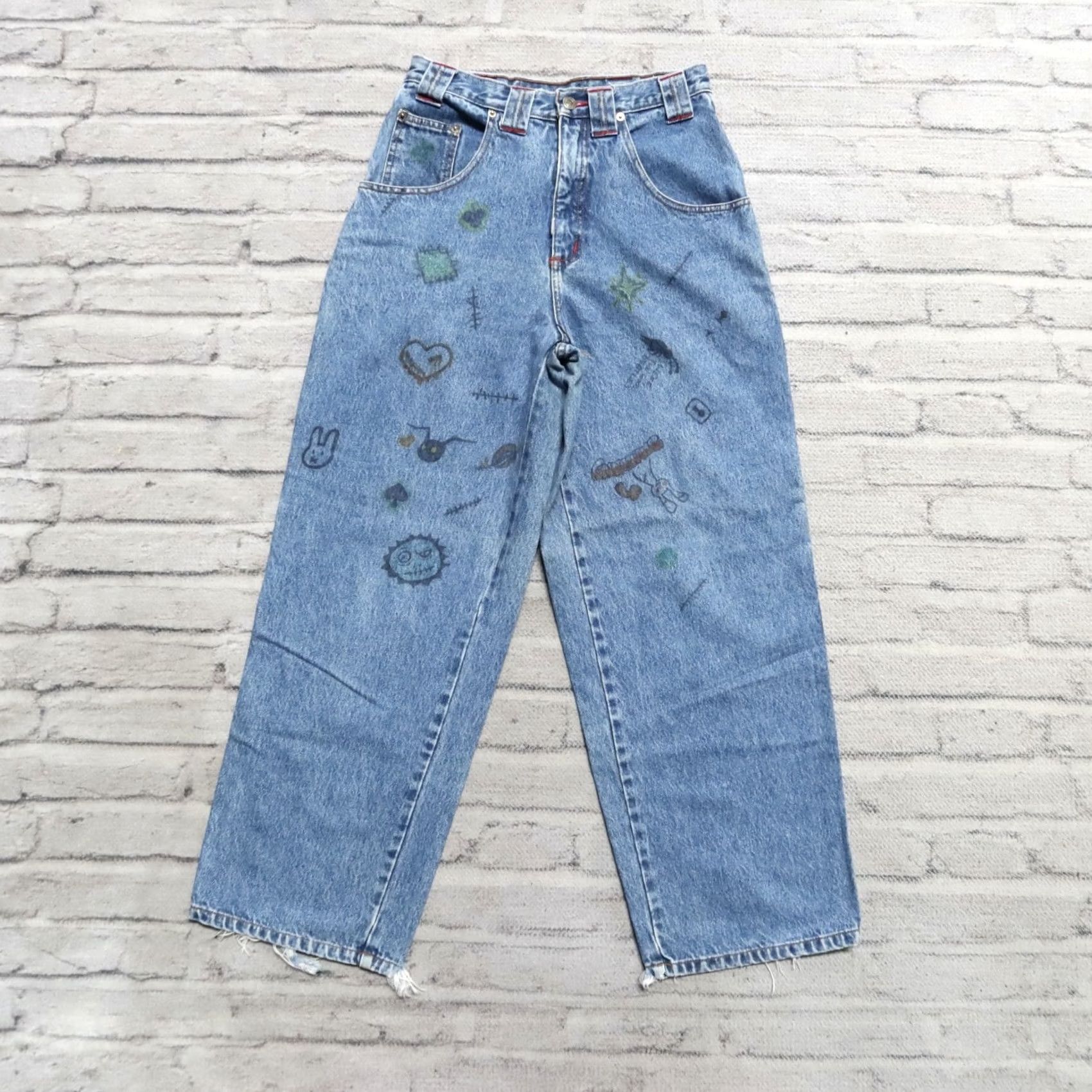 Vintage VINTAGE Echo Denim Jeans Men's Jeans S Light Wash 28x28 1/2 Vintage Echo Unlimited Denim Utility Jeans Size US 29 - 3 Thumbnail