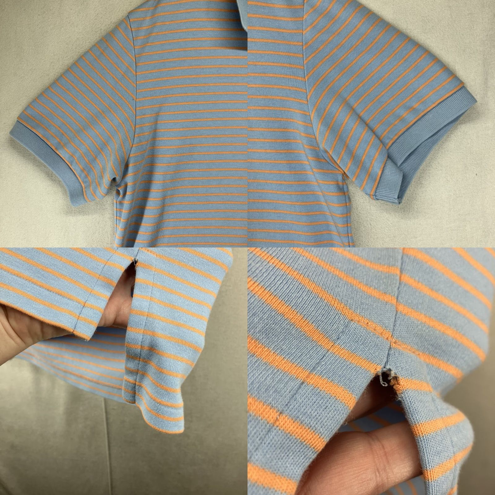 Polo Ralph Lauren VINTAGE Polo Ralph Lauren Polo Shirt M Light Blue Orange Stripe Detailed Pony Long Tails Shirt Adult Medium Blue Striped 90s Preppy Mens Size US M / EU 48-50 / 2 - 8 Thumbnail