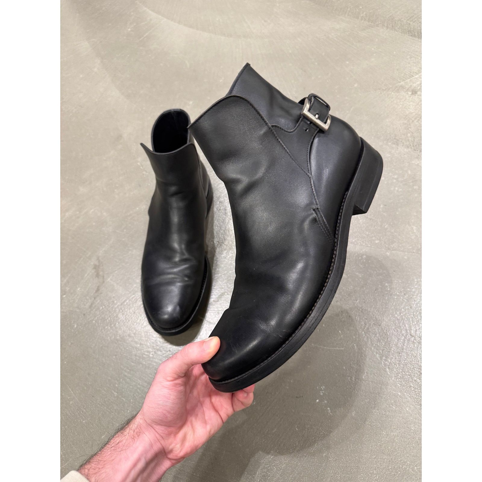 Prada 2000s Prada leather moto boots Size US 12 / IT 42 - 2 Thumbnail
