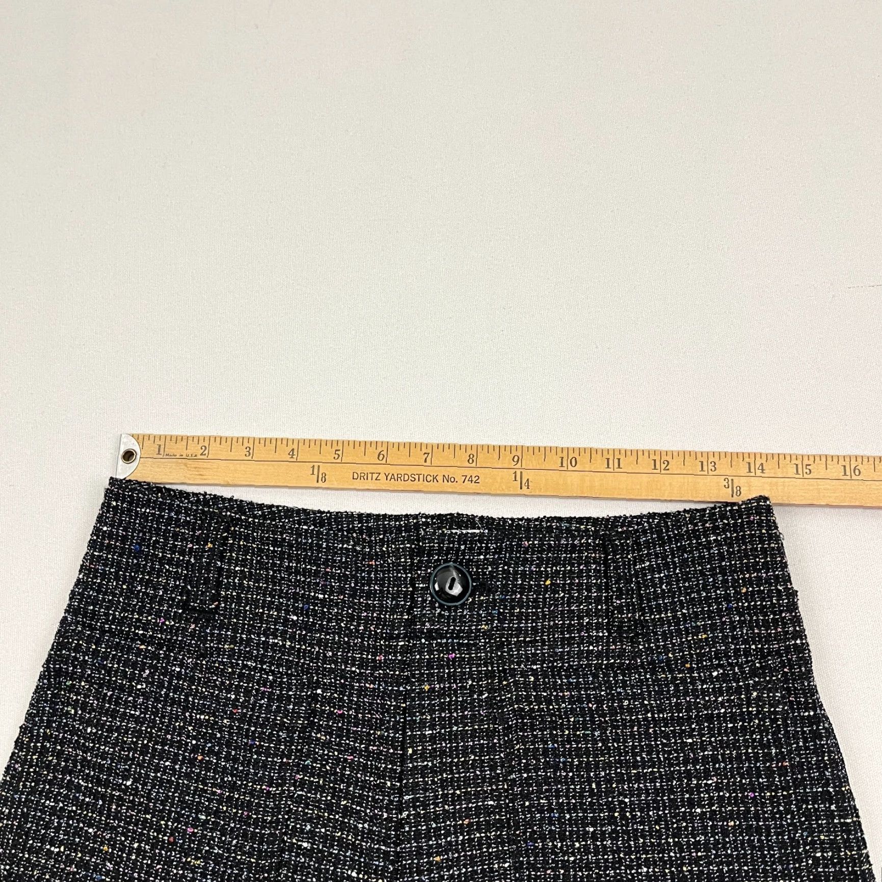 Anthropologie Maeve The Colette Pants Cropped Wide-Leg Tweed Black 27 Anthropologie Dress Pants? Size 27" / US 4 / IT 40 - 7 Thumbnail