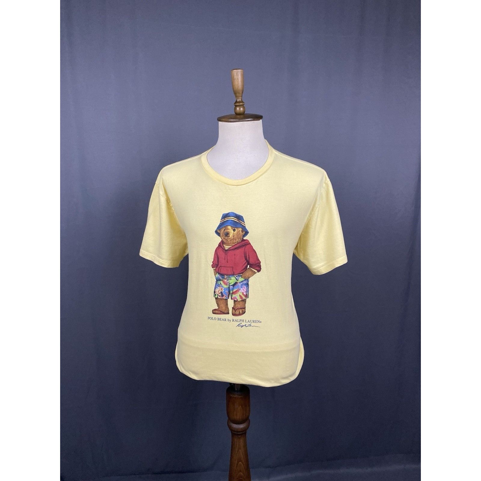 Polo Ralph Lauren Polo Ralph Lauren Bear Vintage Big Logo Men's Yellow T-Shirt Size US XL / EU 56 / 4 - 2 Thumbnail