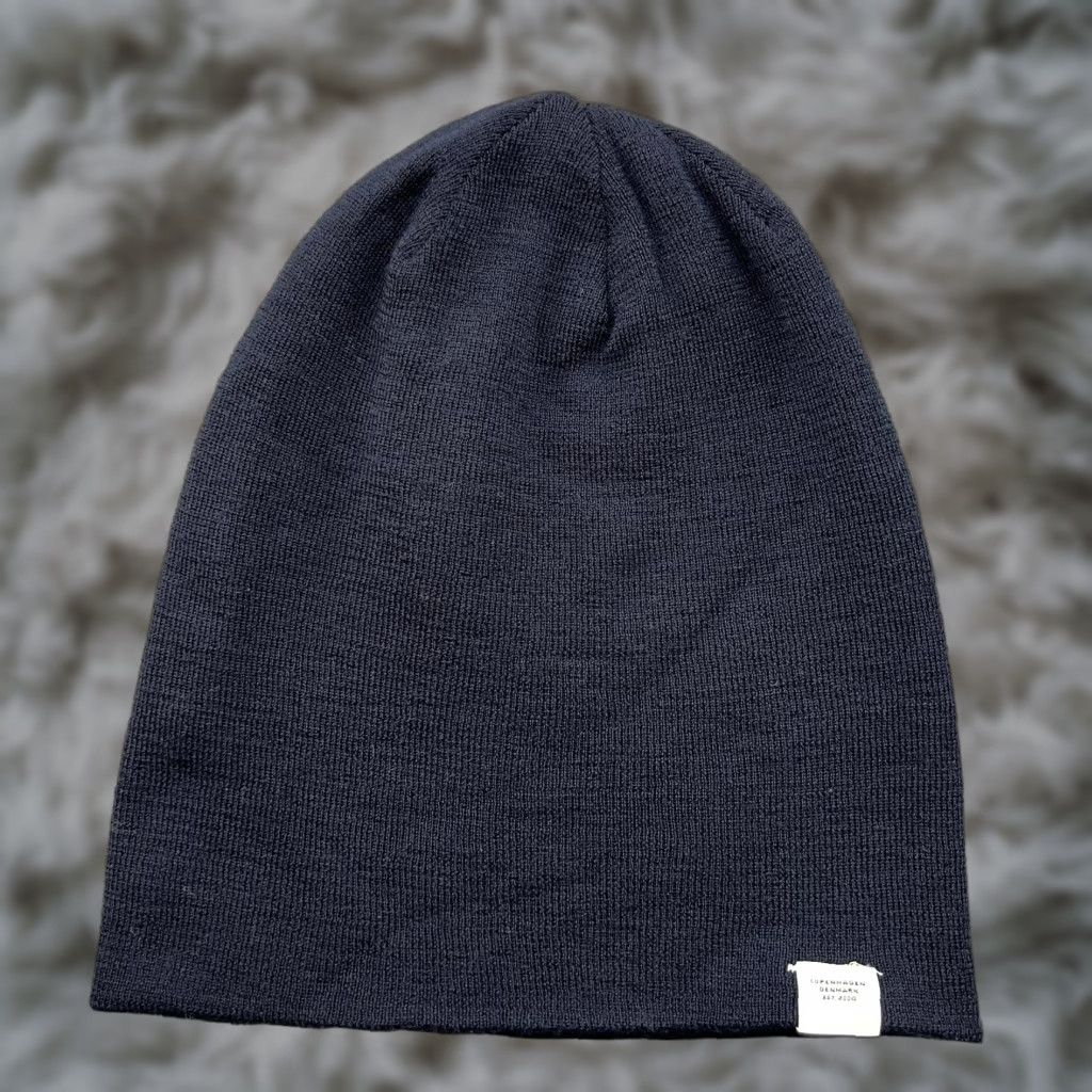 Norse Projects Norse Projects Beanie Hat One Size OS 100% Merino Wool Blue Top Beanie Unisex Adults Mens Womens Size US M / EU 48-50 / 2 - 1 Thumbnail