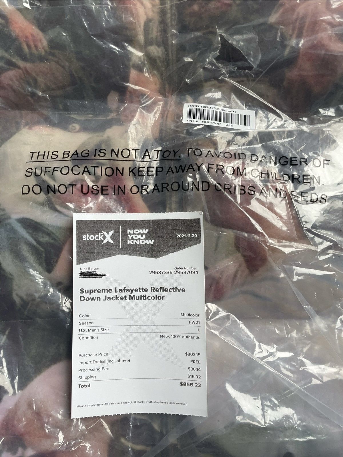 Supreme Supreme Lafayette Reflective Downjacket - Large Size US L / EU 52-54 / 3 - 9 Thumbnail
