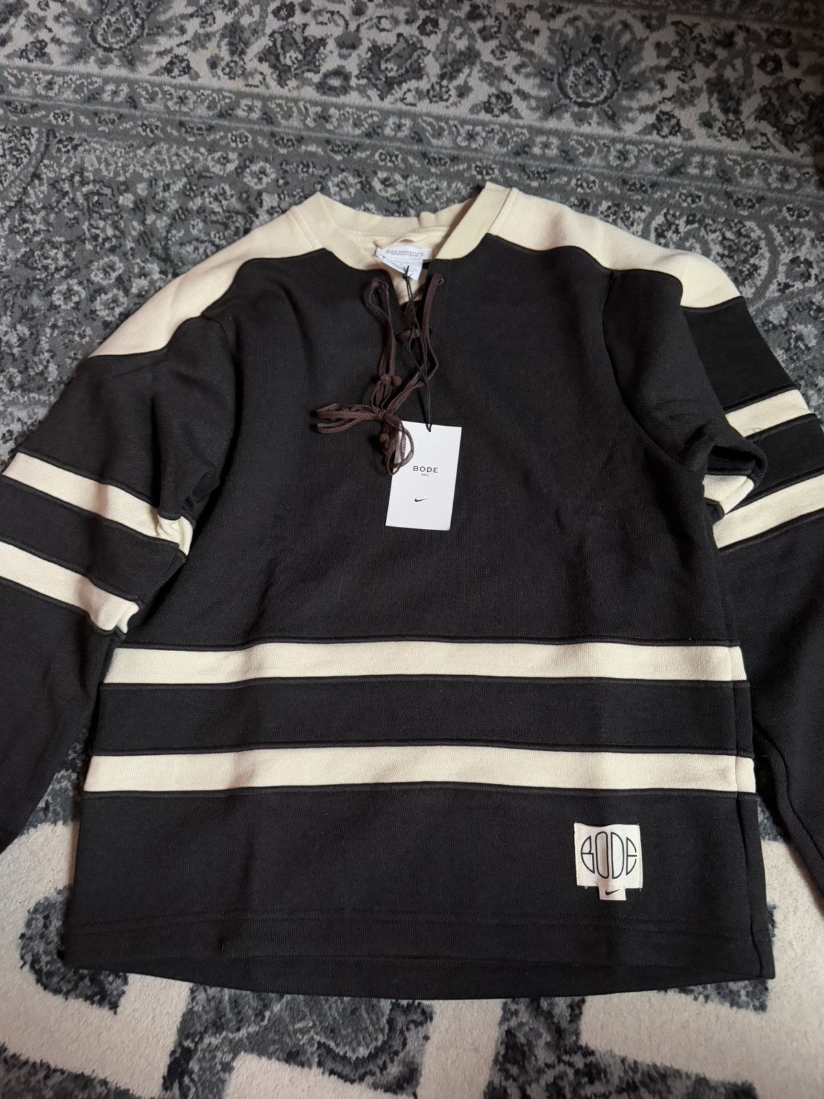 Bode × Nike Nike x BODE Lacing Knit Brown / Black Size Small | Grailed