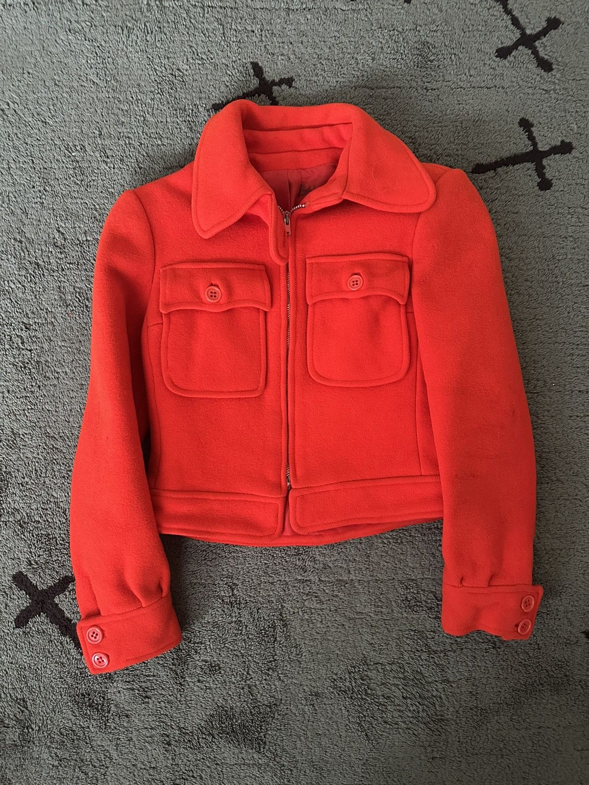 Calvin Klein Vintage Calvin Klein Fall 1972 Wool Jacket Runway 70s Size S / US 4 / IT 40 - 2 Thumbnail