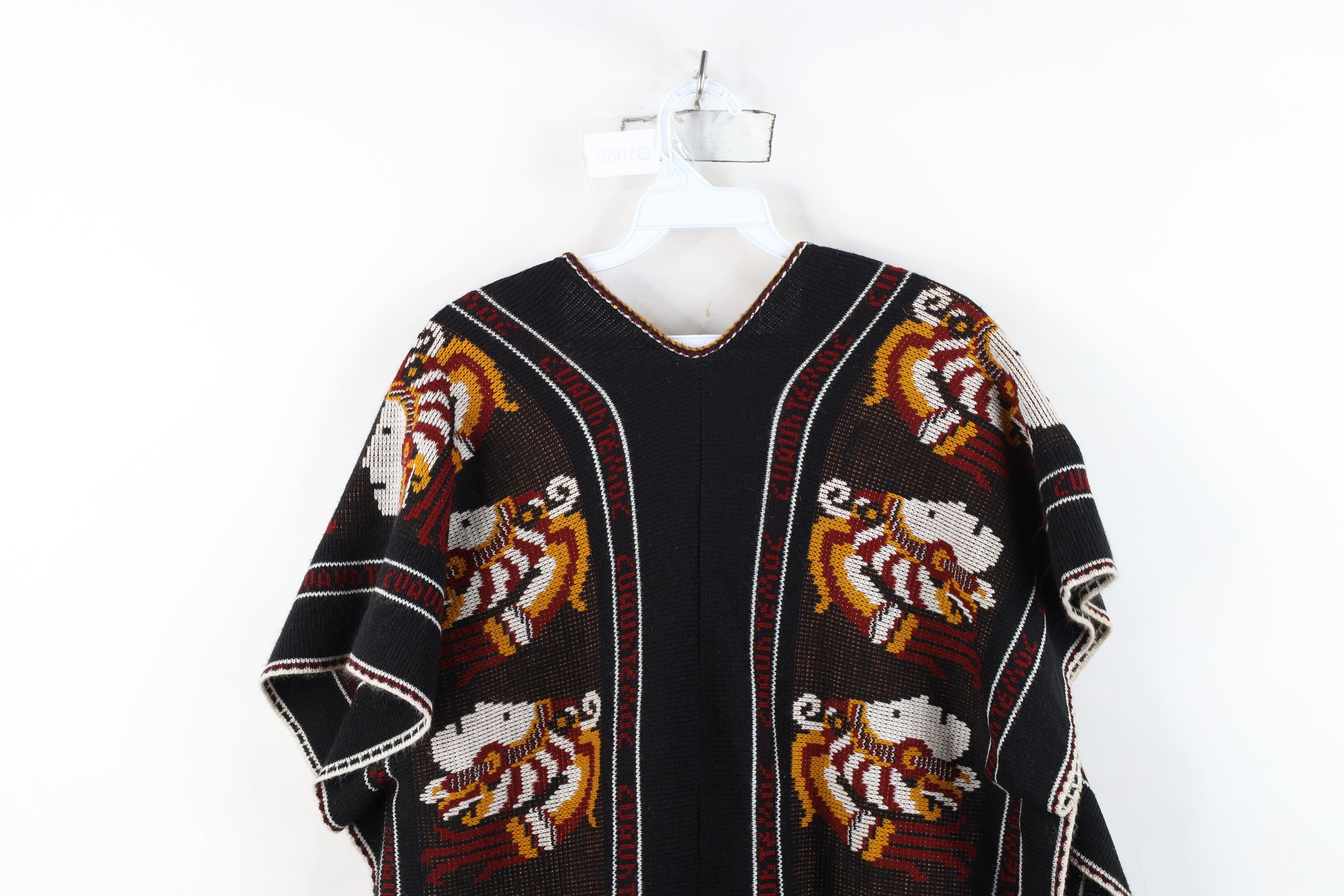 Vintage Vintage 70s Emperor Fringed Cardigan Poncho Sweater Size ONE SIZE - 12 Thumbnail