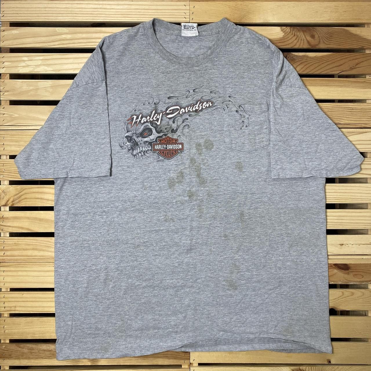 Harley Davidson Harley Davidson PA 2015 Gray Skull Biker Tee Size 2XL Size US XXL / EU 58 / 5 - 1 Thumbnail
