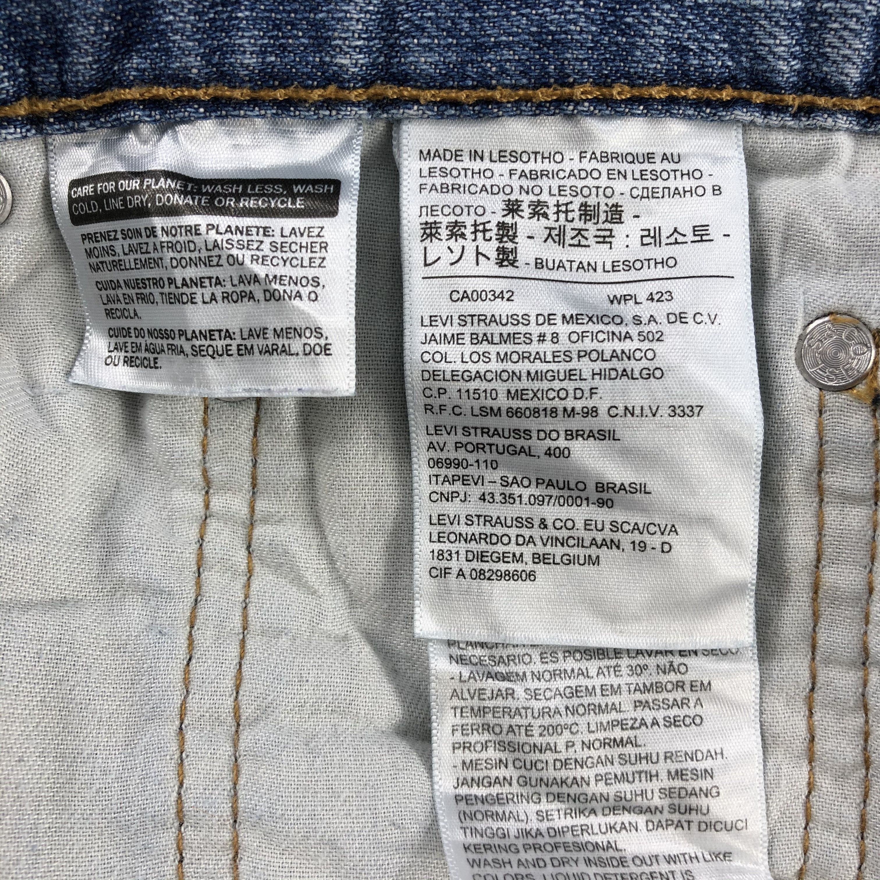 Levi's Vintage Blue Wash Levis 501 Jeans-JM2961 Size US 40 / EU 56 - 11 Thumbnail
