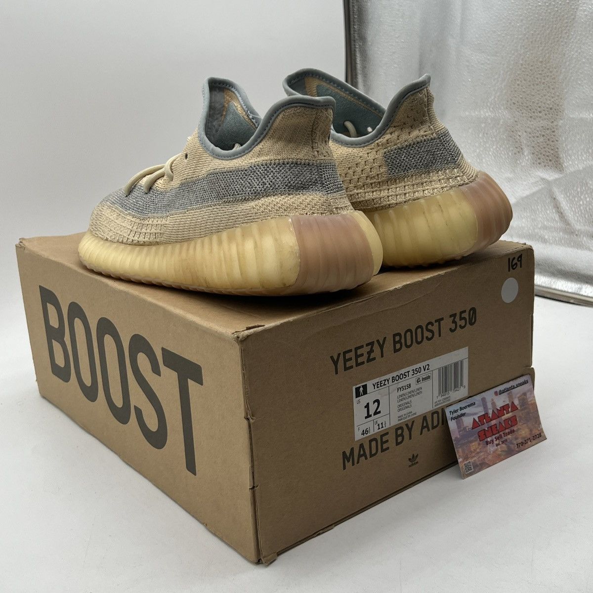 Adidas Yeezy boost 350 linen Size US 12 / EU 45 - 4 Thumbnail
