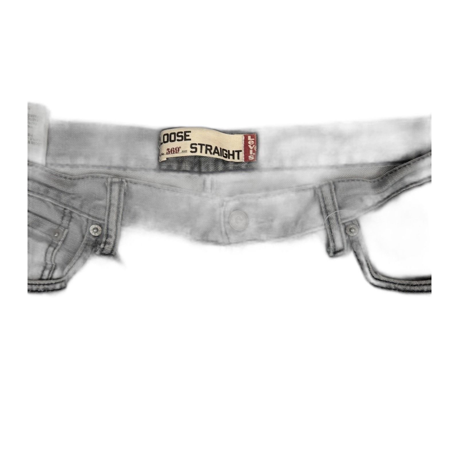 Levi's Levis 569 Loose Straight Jeans Mens 38x30 Grey Wash Denim Ba Size US 38 / EU 54 - 7 Thumbnail