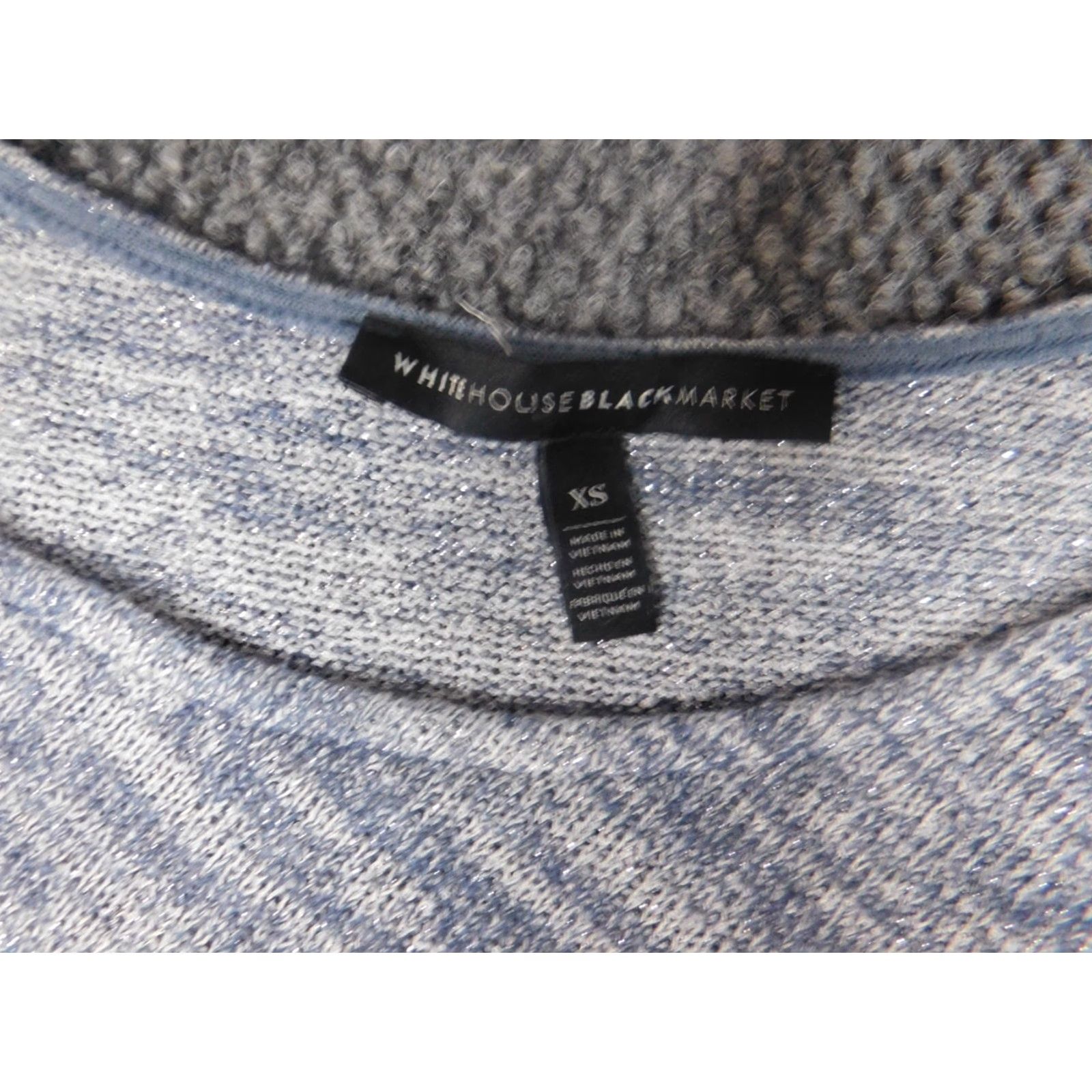 White House Black Market White House Black Market Blouse XS Women Blue Short Sleeve Crew Neck Cap Sleeve Pullover Lace Ruffle Casual Classic Stretch Size XS / US 0-2 / IT 36-38 - 6 Thumbnail