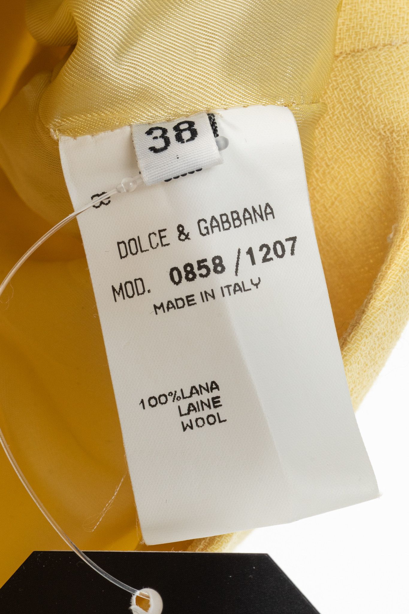 Dolce & Gabbana Yellow Wool-Crepe Stripe Sleeveless Top