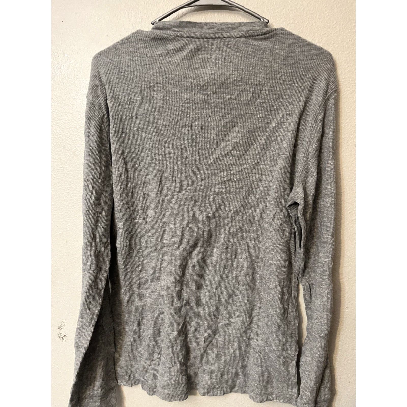 Old Navy Old Navy Mens Medium Soft Washed Gray Waffle CrewNeck Long Sleeve T Shirt Size US M / EU 48-50 / 2 - 2 Thumbnail