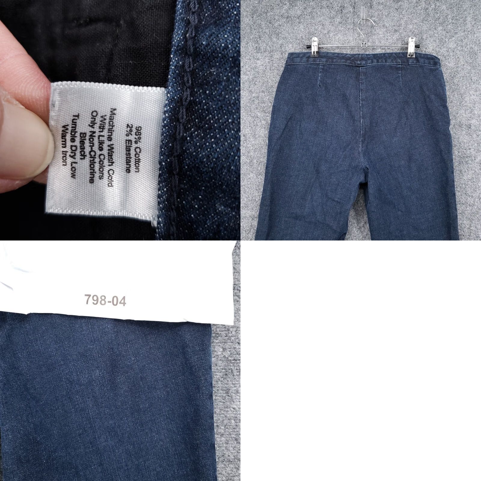 Talbots Talbots Womens Blue Signature Fit Straight Mid Rise Stretch Ankle Denim Jeans Size 10 Size 32" / US 10 / IT 46 - 9 Thumbnail