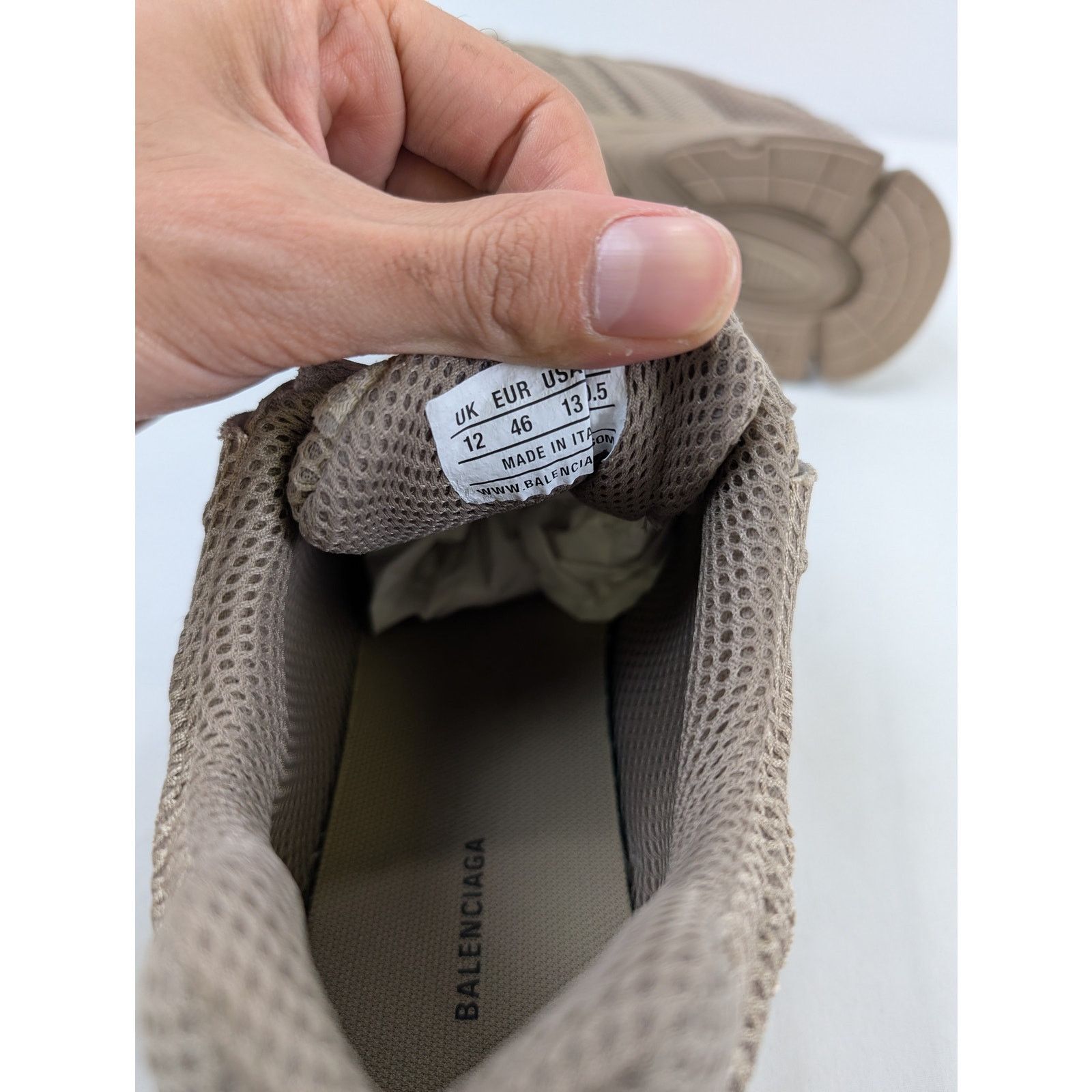 Balenciaga o1rshd1 Phantom Sneakers in Dark Beige Size US 13 / EU 46 - 17 Thumbnail
