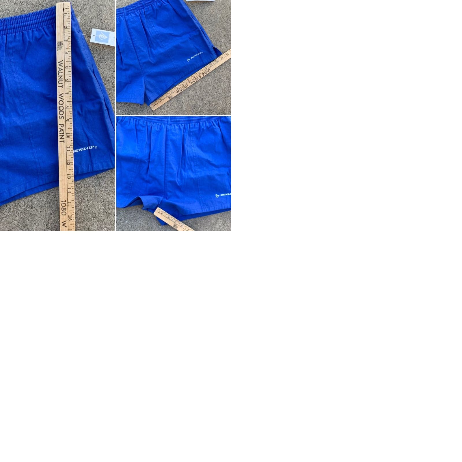 Dunlop VINTAGE Dunlop Sport Swim Shorts Trunks Short Shorts L Men Blue 100% Cotton Size US 33 - 9 Thumbnail