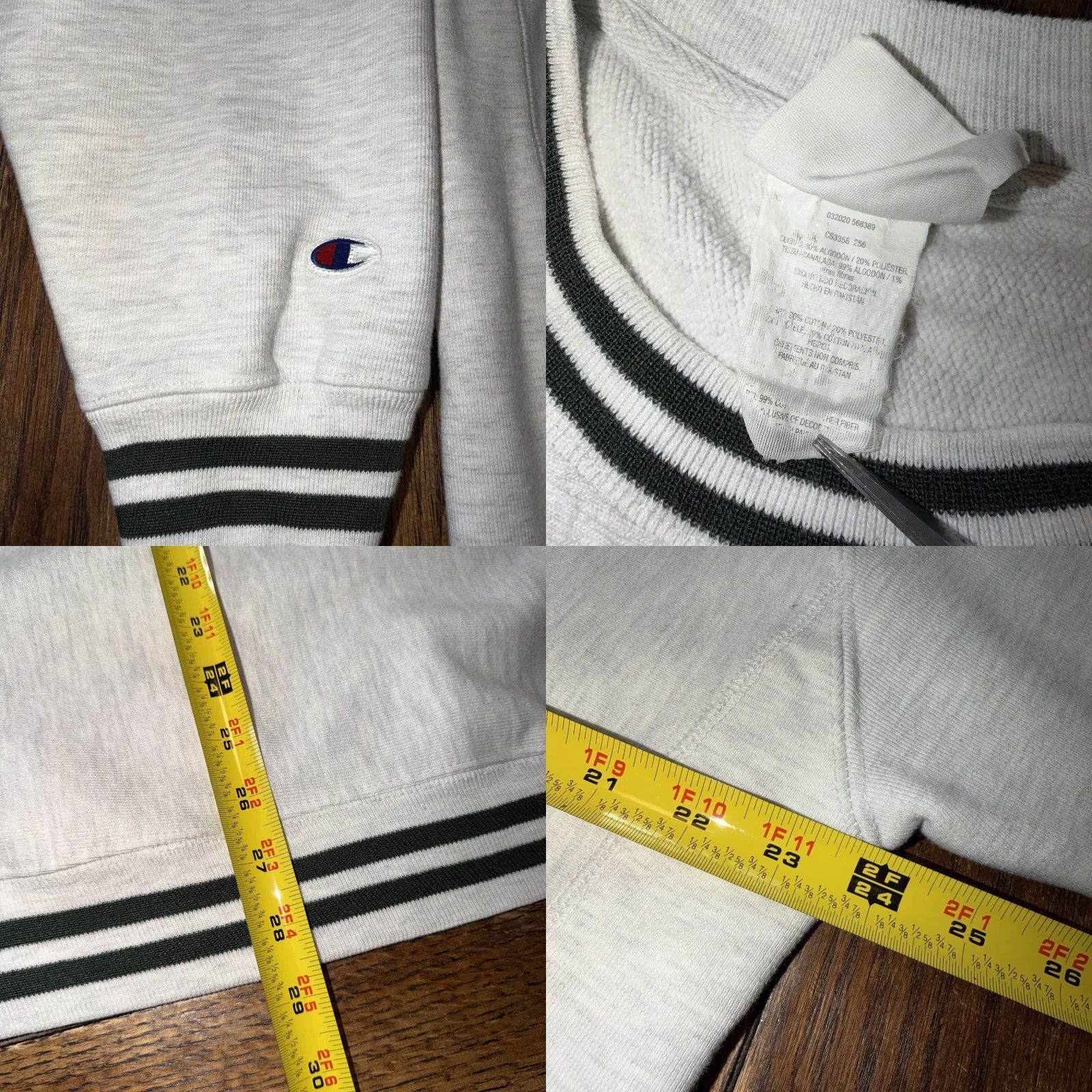 Champion VINTAGE Champion Reverse Weave Ohio Crewneck Sweatshirt Men L Gray Green Logo Graphic Print Size US L / EU 52-54 / 3 - 8 Thumbnail
