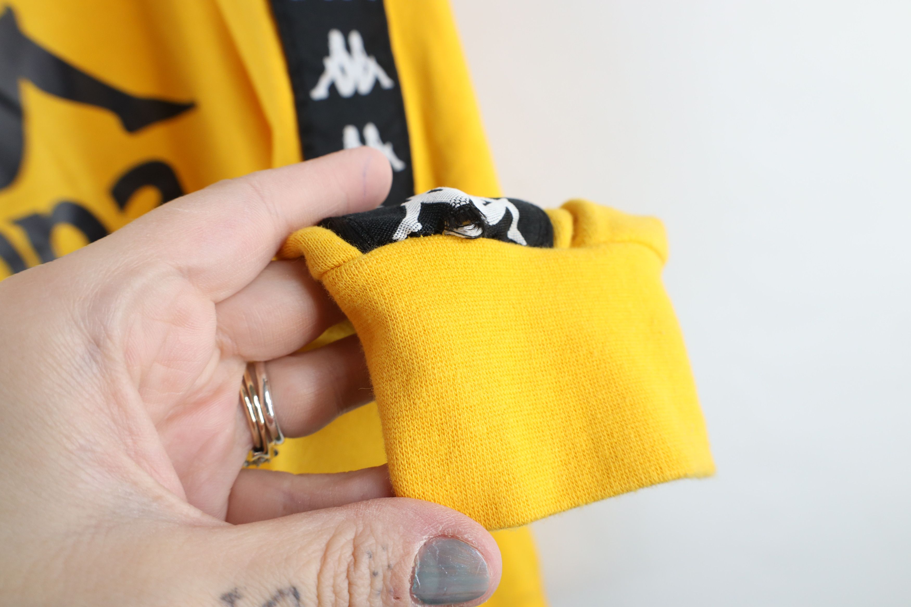 Kappa × Vintage Vintage Kappa Soccer Taped Logo Hoodie Sweatshirt Yellow Size US M / EU 48-50 / 2 - 5 Thumbnail