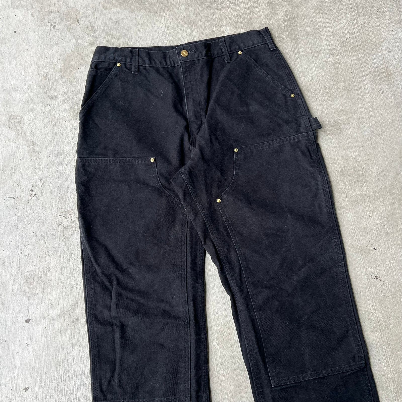 Carhartt × Vintage Carhartt black double knee work wear carpenter pants Size US 34 / EU 50 - 2 Thumbnail