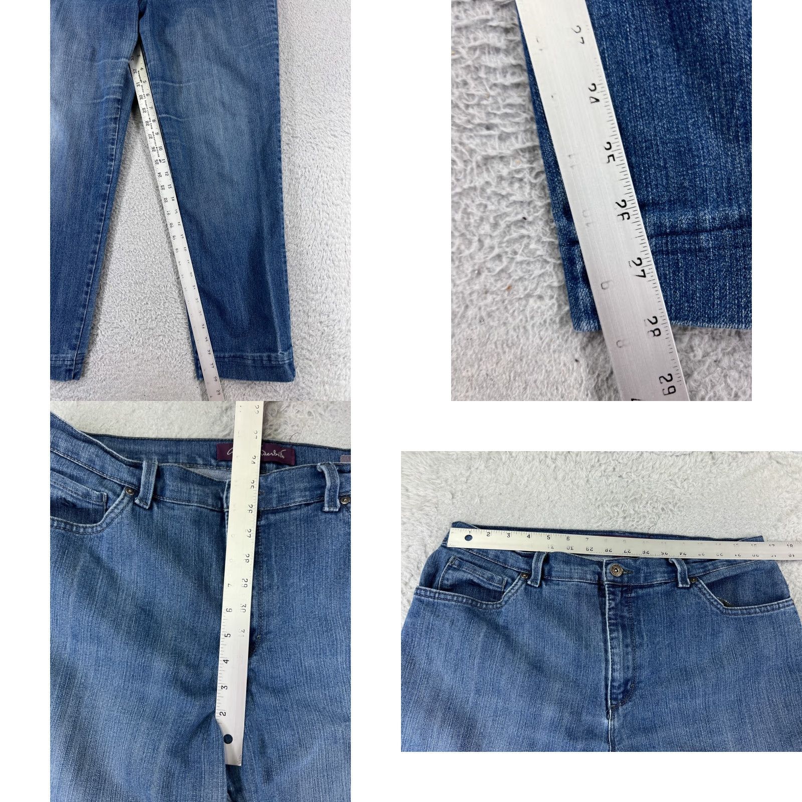 Gloria Vanderbilt Gloria Vanderbilt Amanda High-Rise Skinny Jeans Womens 14 Blue Denim Classic 90s Country Girls Size 36" / US 14 / IT 50 - 8 Thumbnail