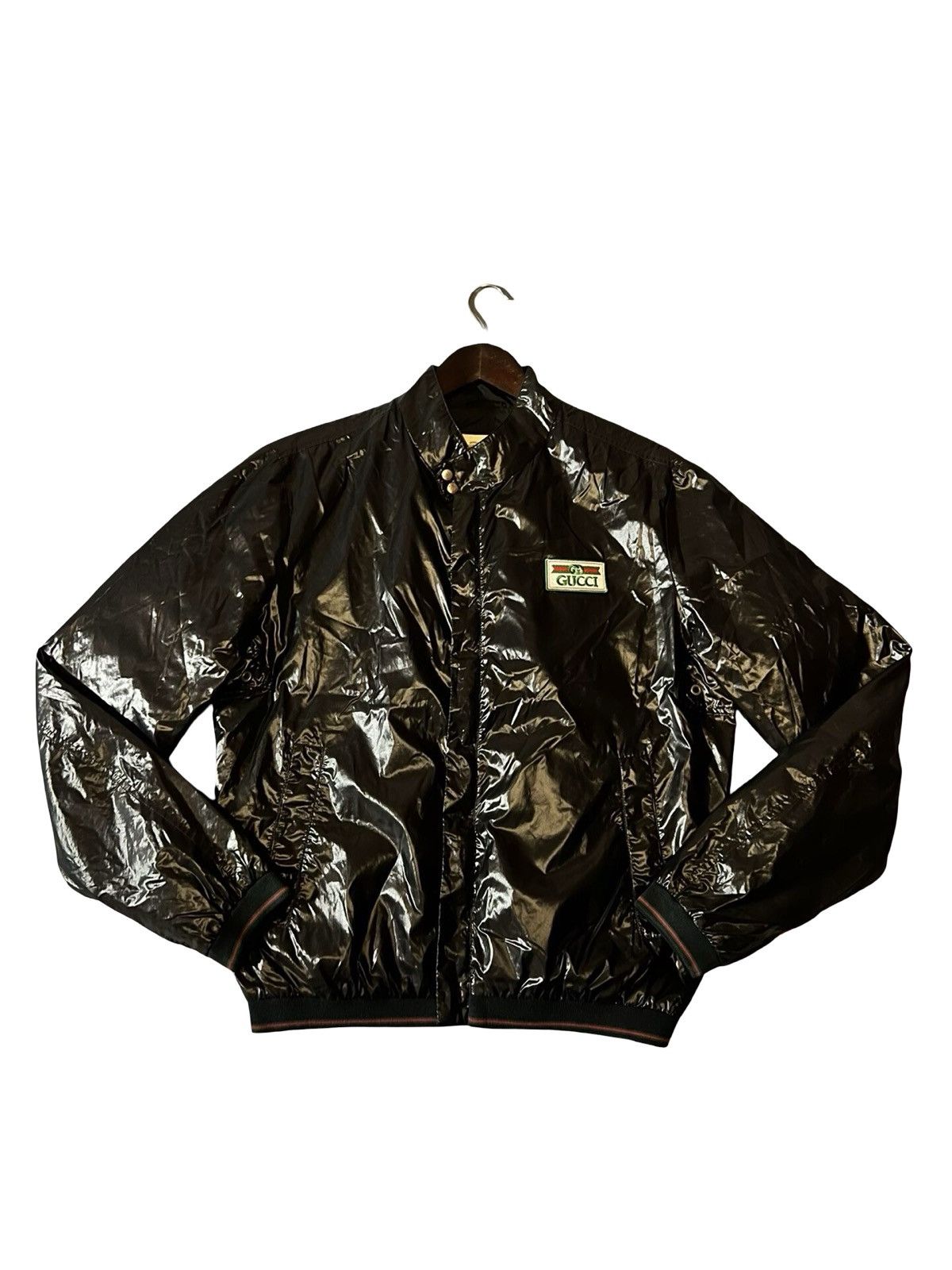 Gucci Gucci Black Shiny Nylon Jacket Size US M / EU 48-50 / 2 - 1 Thumbnail