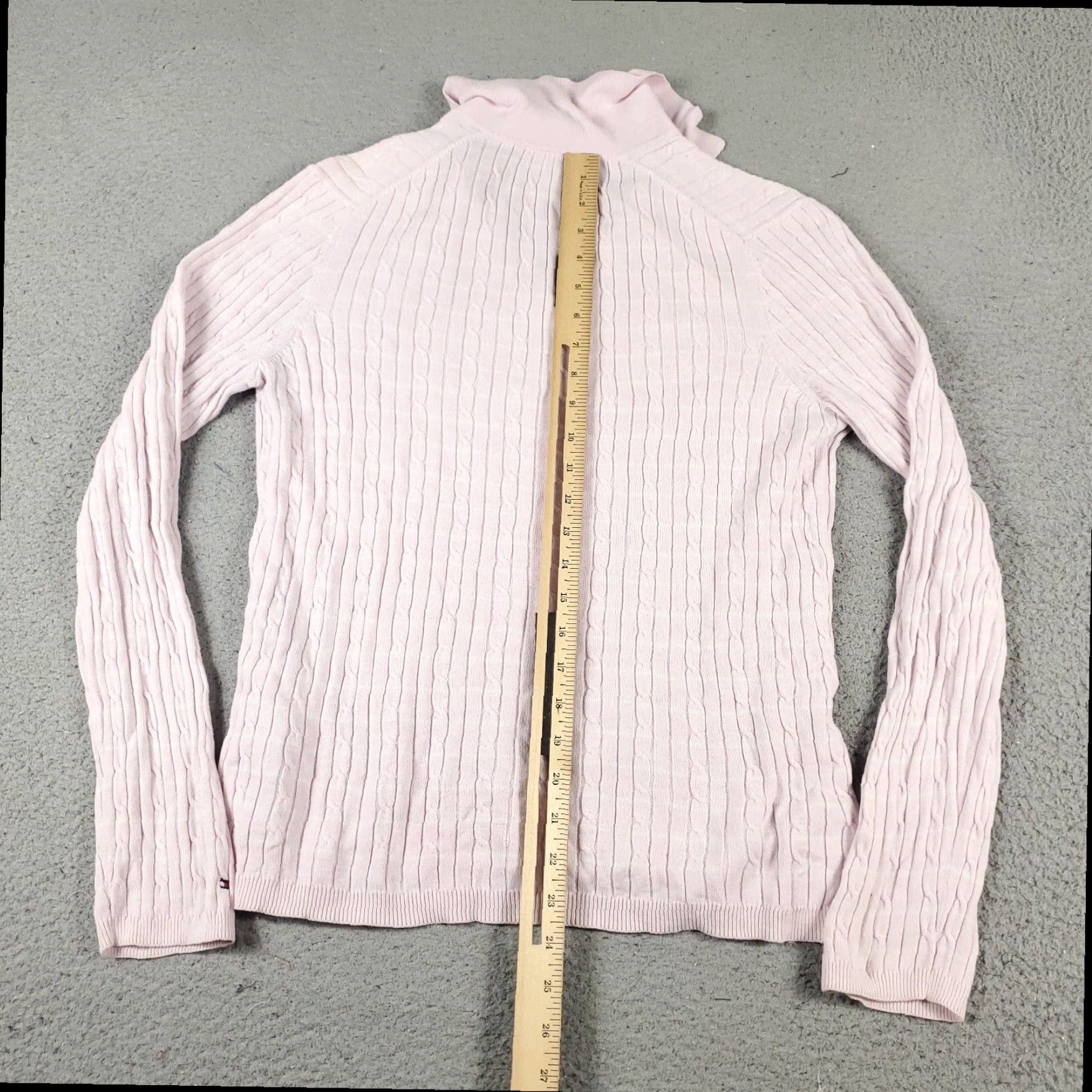 Tommy Hilfiger Tommy Hilfiger Pink Crew Neck Cable Knit Pullover Sweater Womens Large Size L / US 10 / IT 46 - 5 Thumbnail