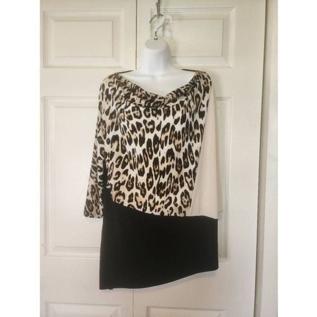 Chicos Chico's Animal Print Blouse Size L / US 10 / IT 46 - 2 Thumbnail