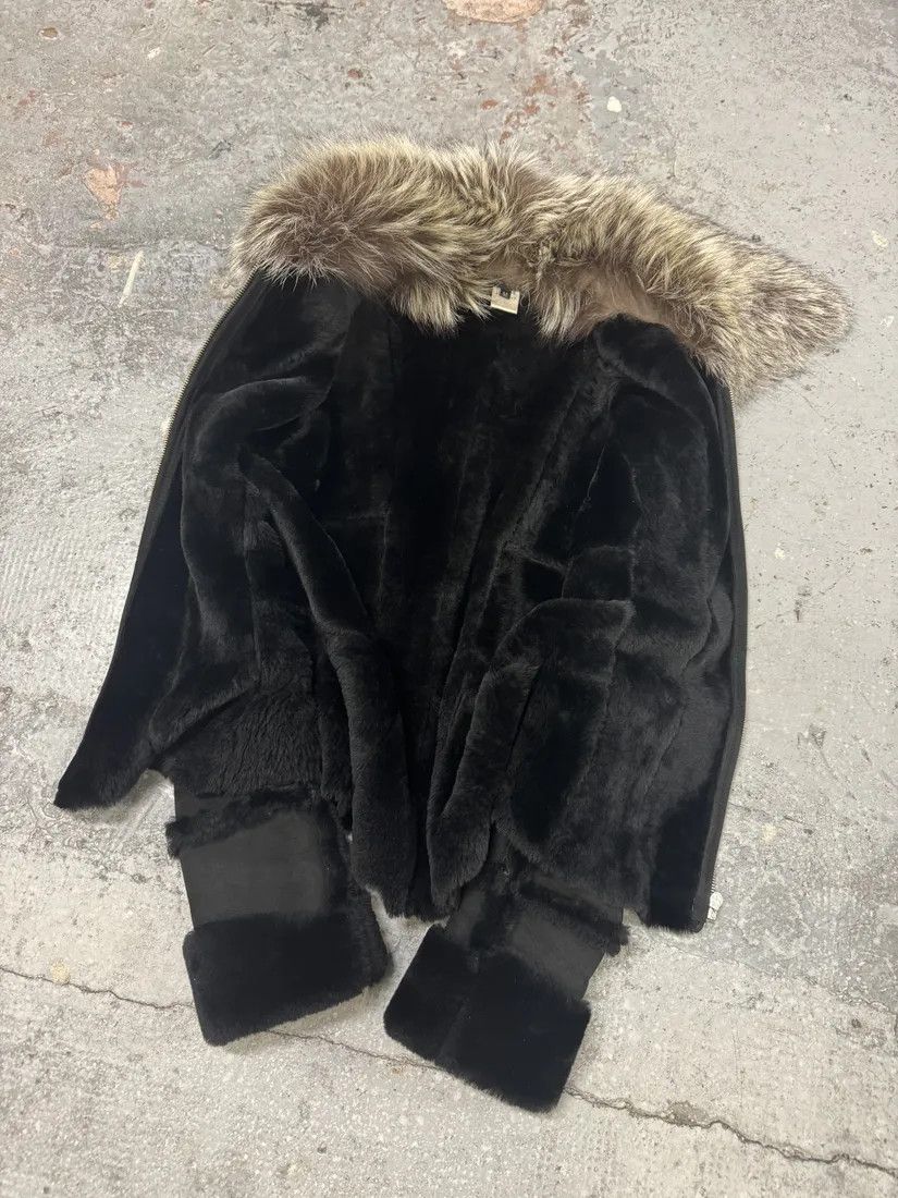 Roberto Cavalli × Vintage FW2006 Roberto Cavalli Black Fur Premium Leather Jacket Size M / US 6-8 / IT 42-44 - 5 Thumbnail