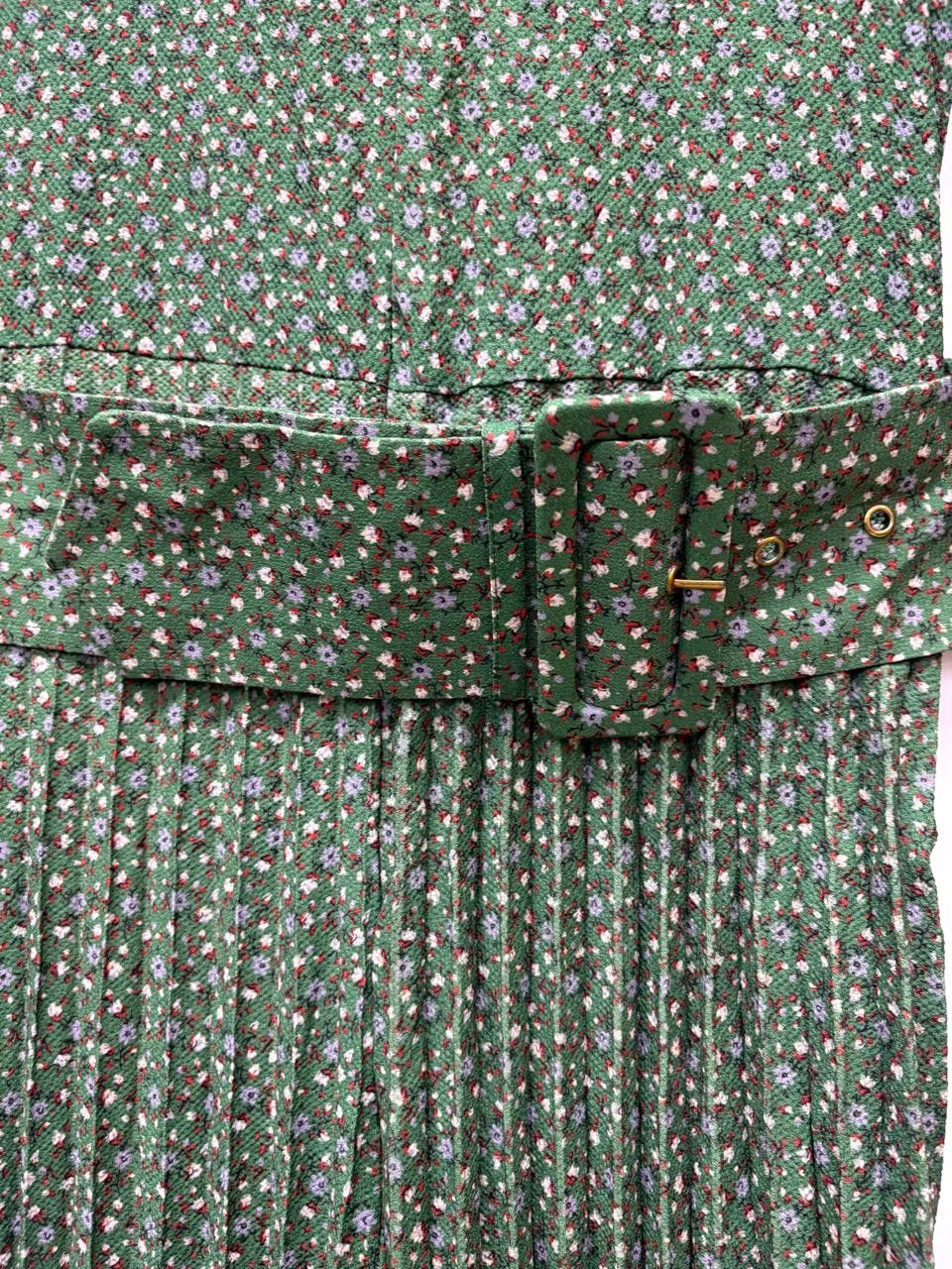 Other By Timo Pleated Jumpsuit Green Flowers Size L / US 10 / IT 46 - 5 Thumbnail