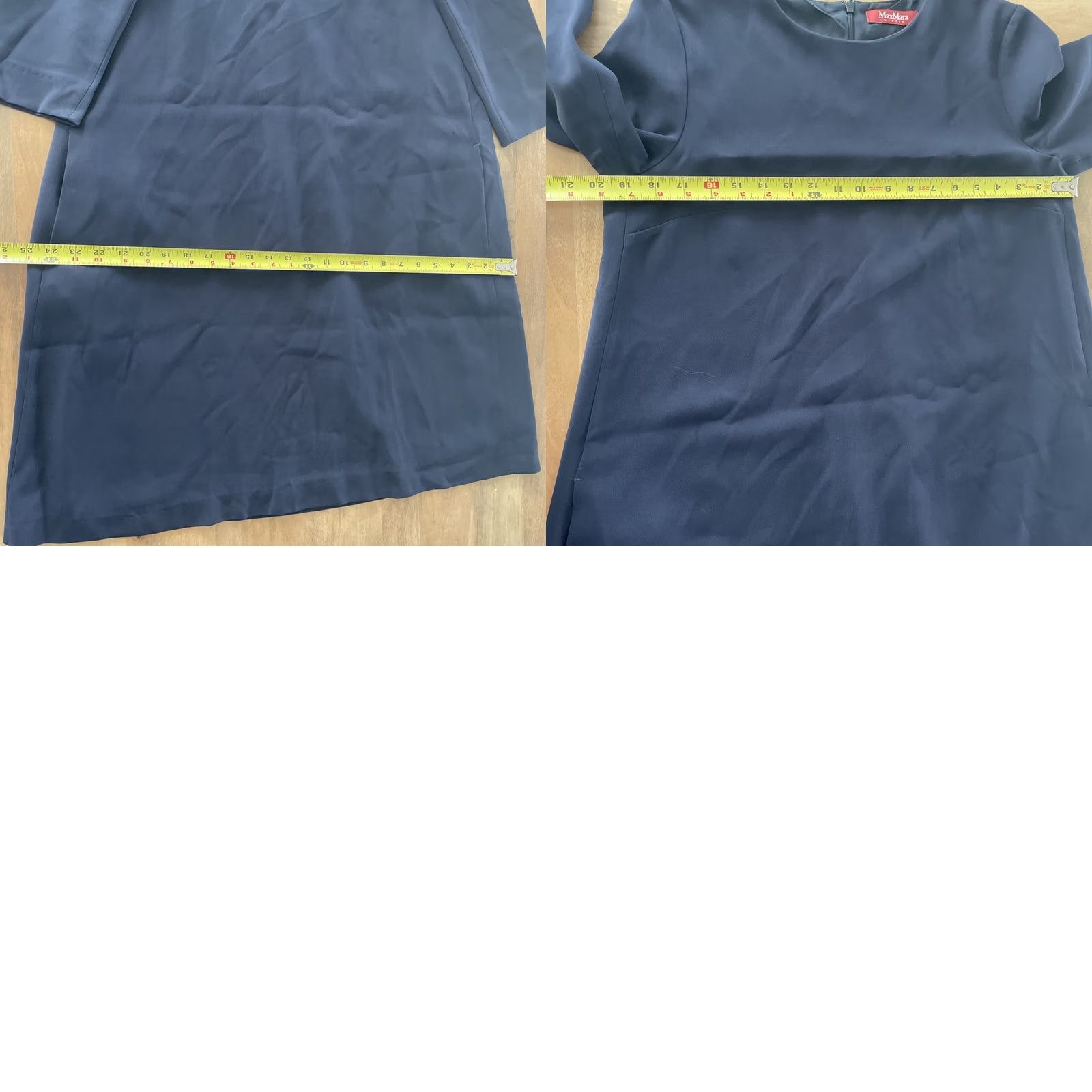 Max Mara Max Mara Studio Navy Blue Round Neck Midi Shift Dress Womens L Size L / US 10 / IT 46 - 8 Thumbnail