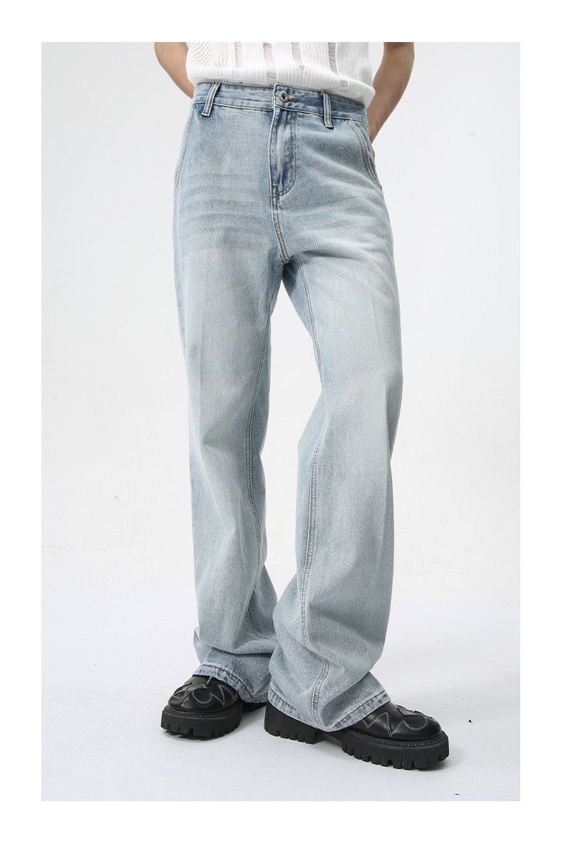 Japanese Brand × Jean Simple casual light blue washed bootcut jeans Size US 33 - 3 Thumbnail