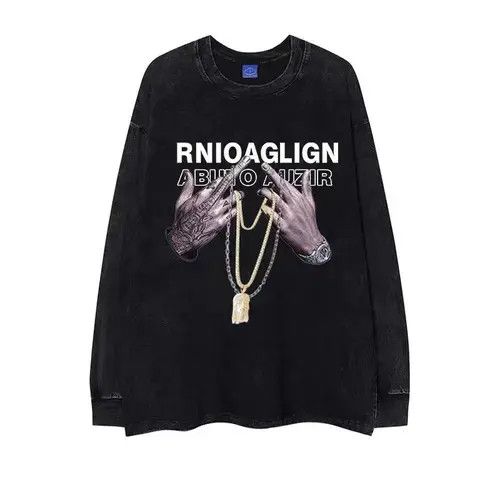VIBE Vintage Hip Hop Hand Printed Aged Long Sleeve T-Shirt Size US XL / EU 56 / 4 - 4 Thumbnail