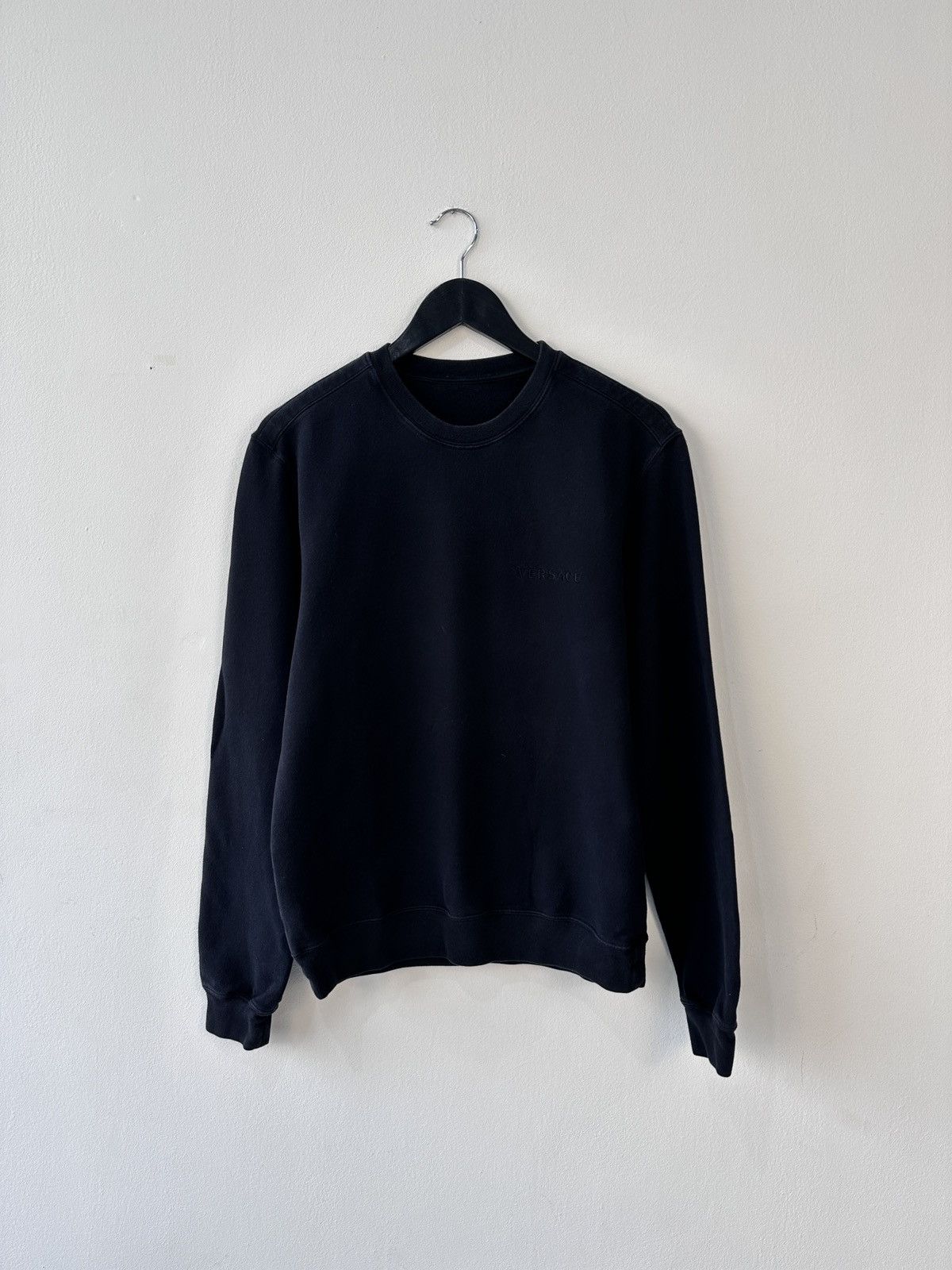 Versace VERSACE Men's Black Crewneck Sweatshirt Pullover Size L Size US M / EU 48-50 / 2 - 3 Thumbnail